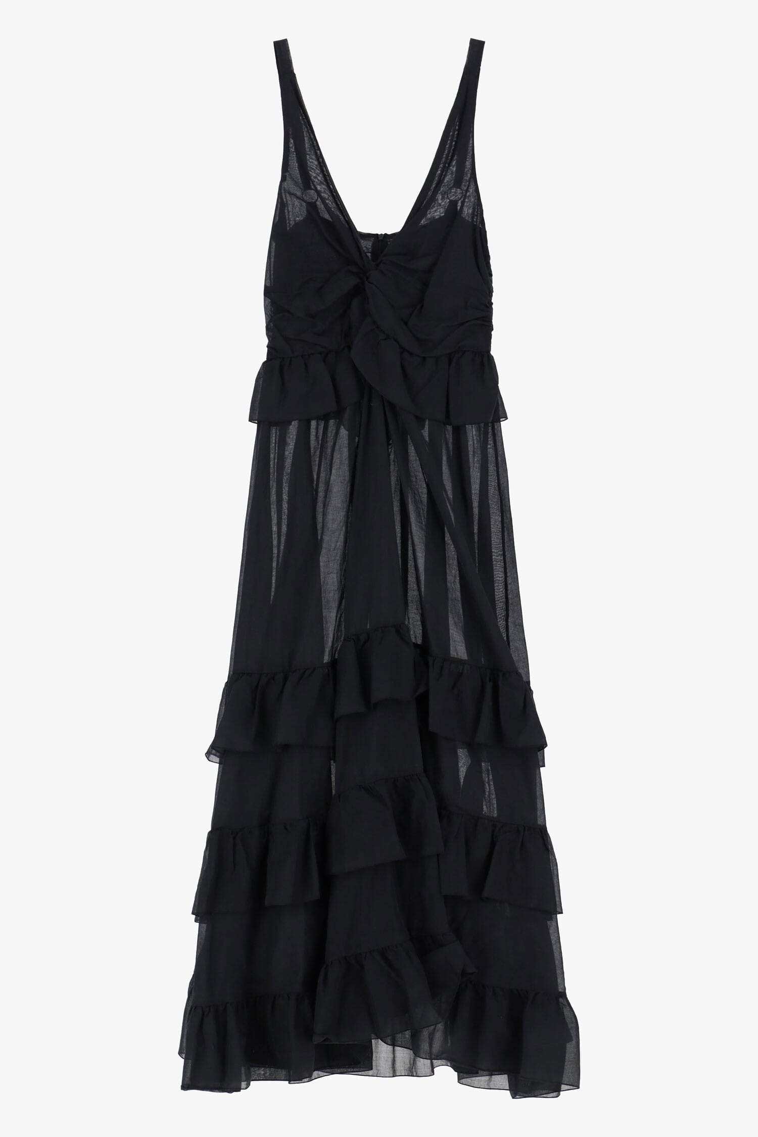 Robe à volants et à fines bretelles Dixie