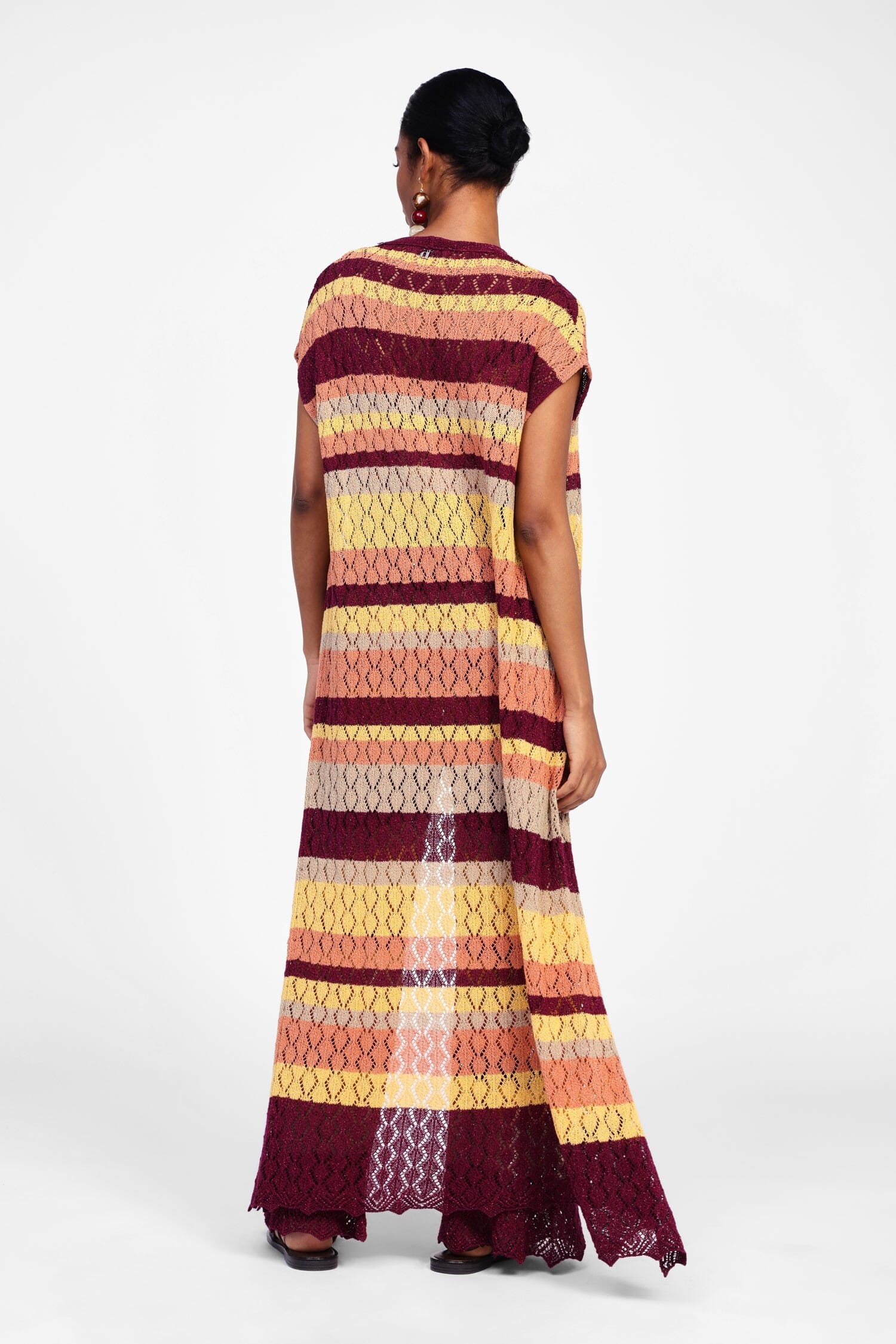 Cappotto Lungo Con Motivo A Righe Dixie