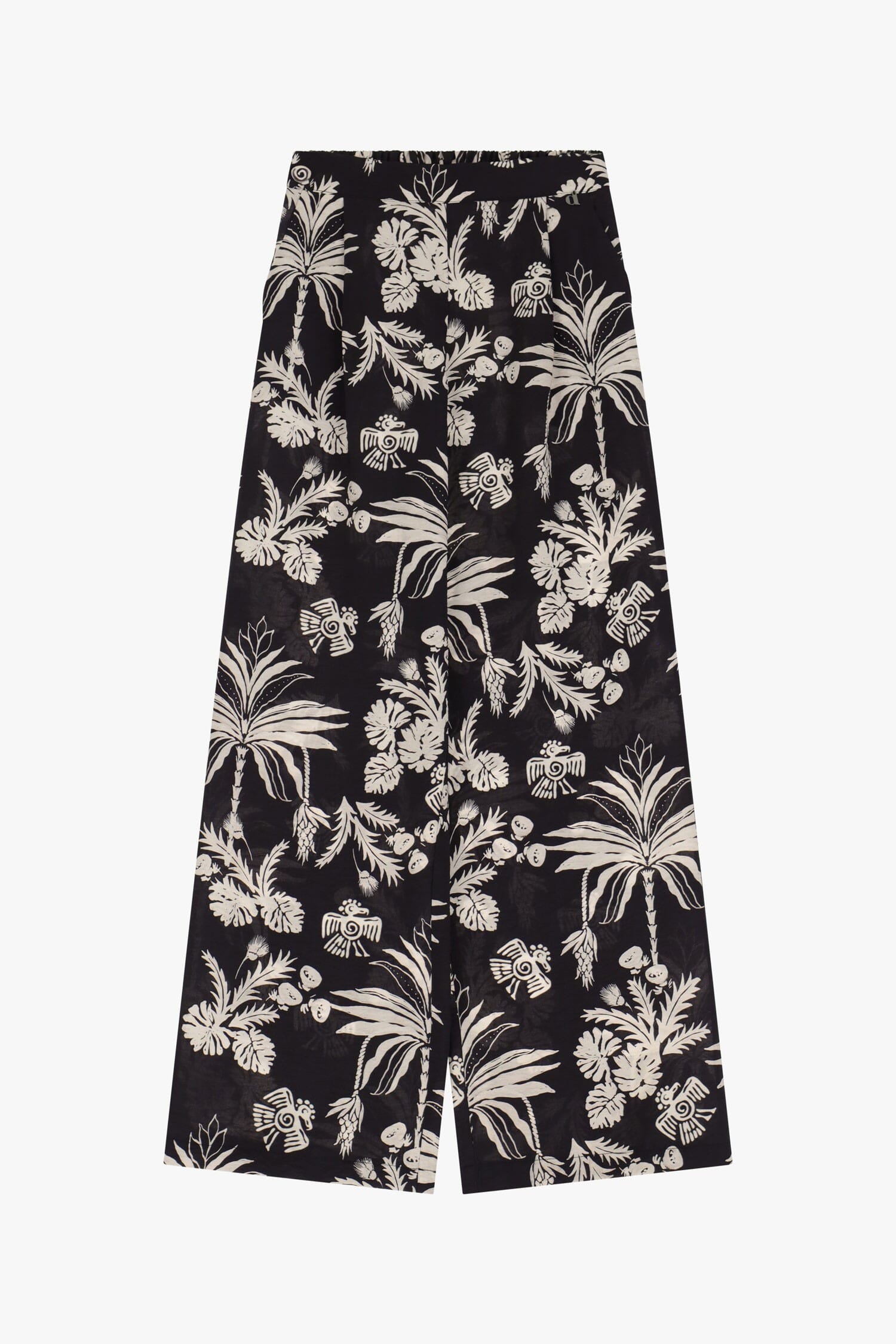 Pantalon de palais à motifs tropicaux Dixie