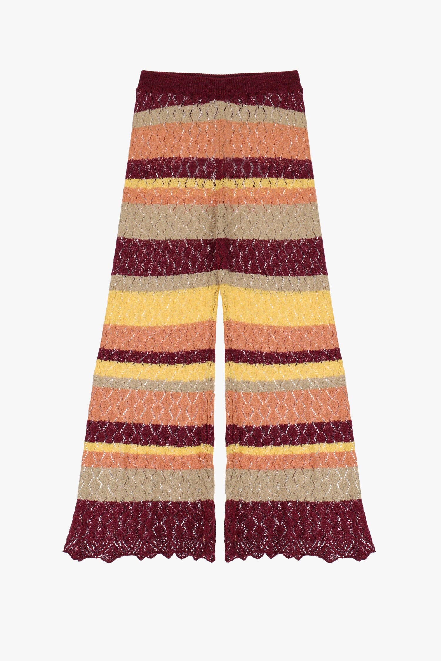 Pantaloni Svasati A Righe Strutturate Dixie