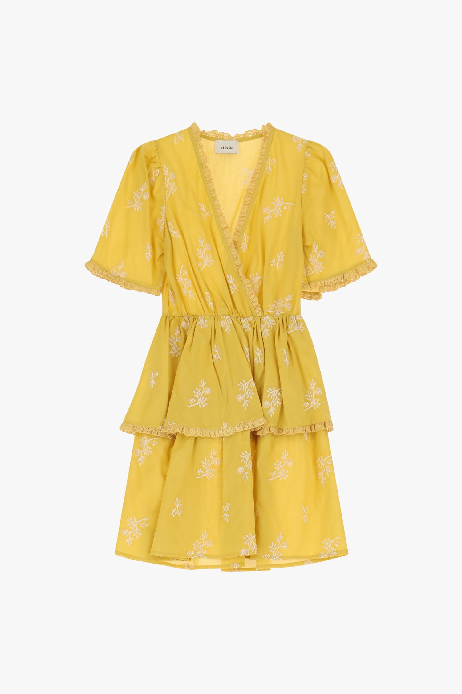 Abito Corto Con Stampa Floreale E Cintura Dixie