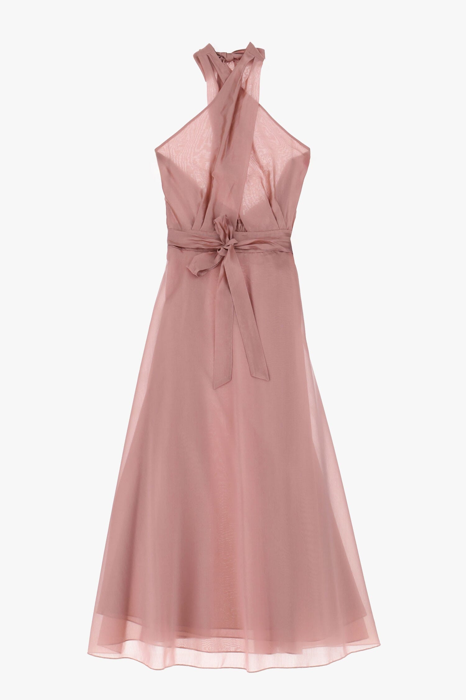 Abito Lungo Con Cintura E Scollo Dixie