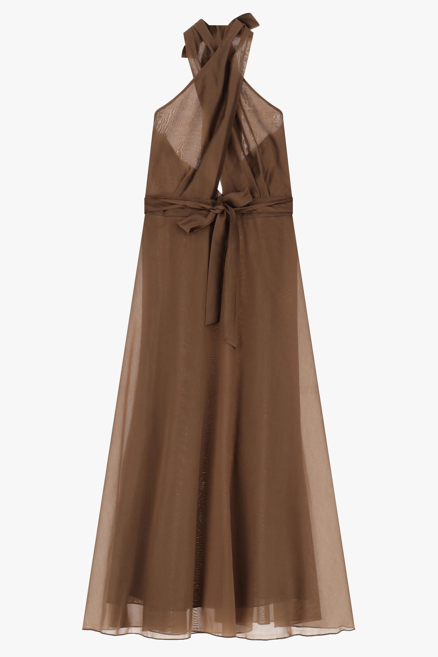 Abito Lungo Con Cintura E Scollo Dixie