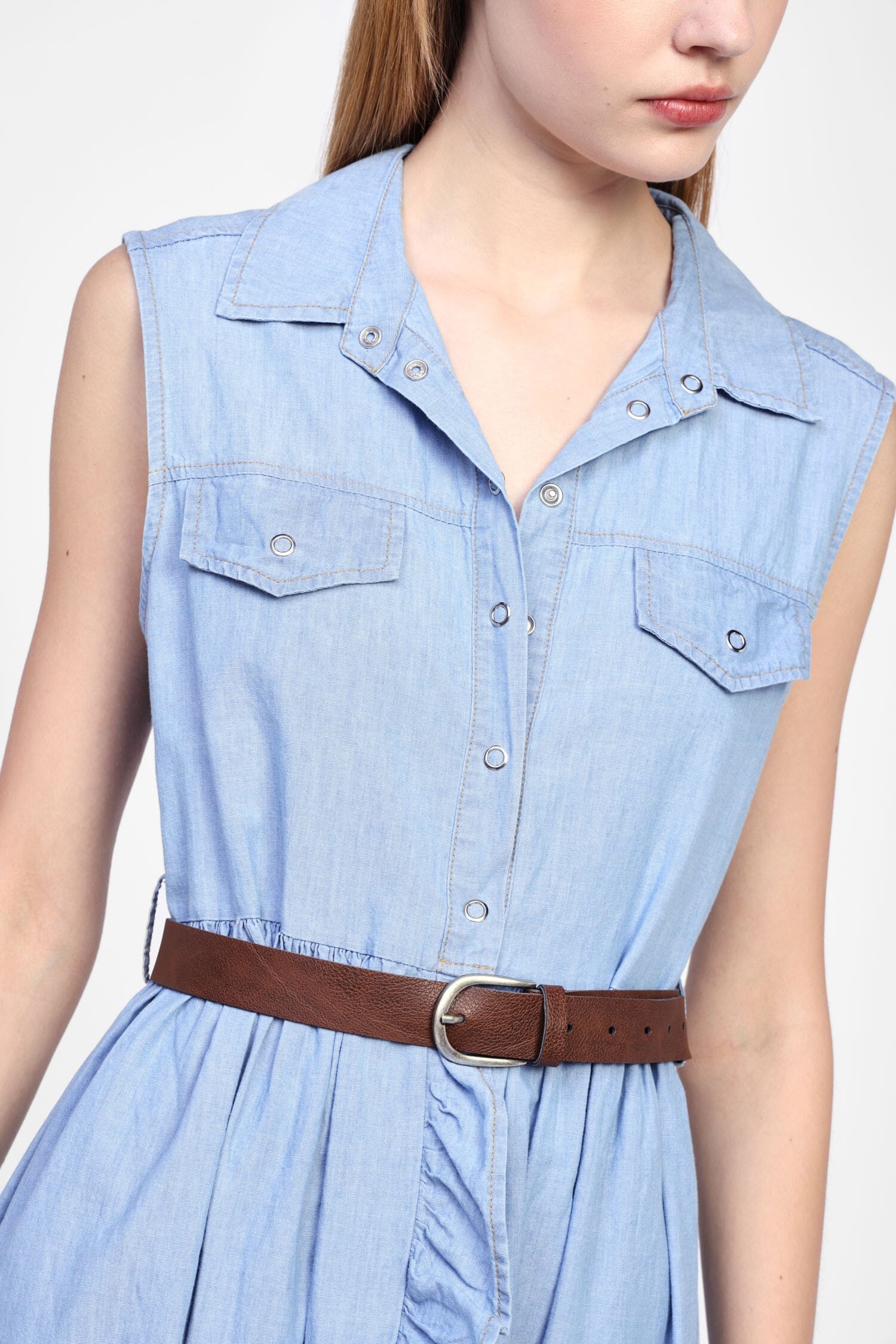 Vestito Medio Con Collo Classico Dixie