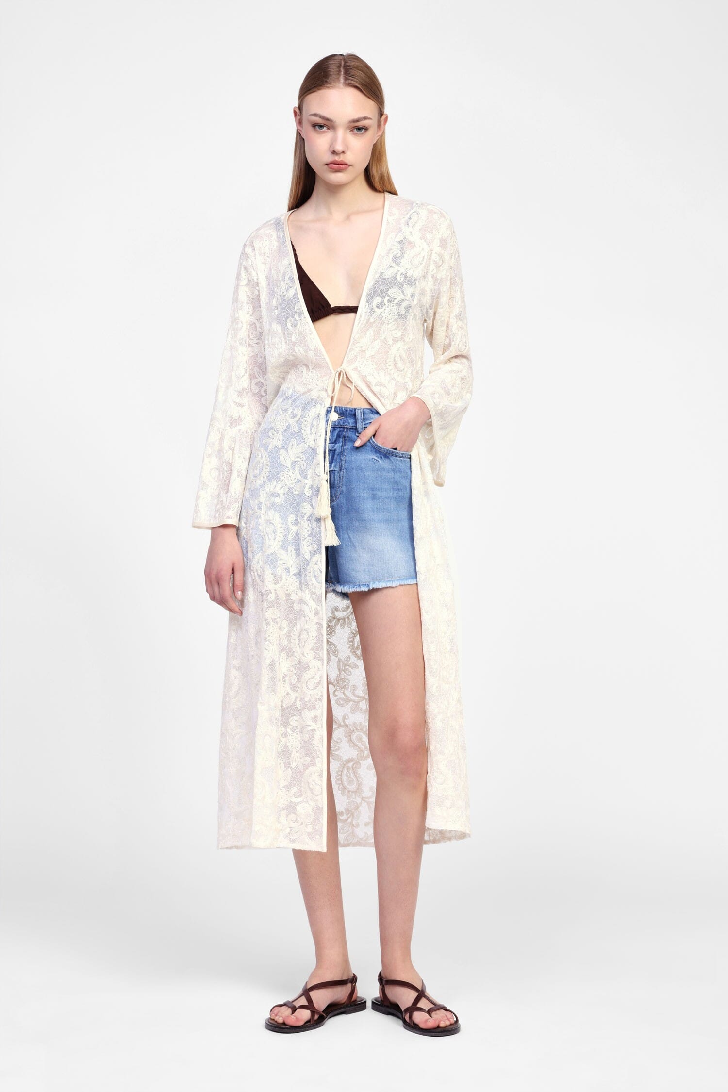 Long Duster Coat With Dixie Print