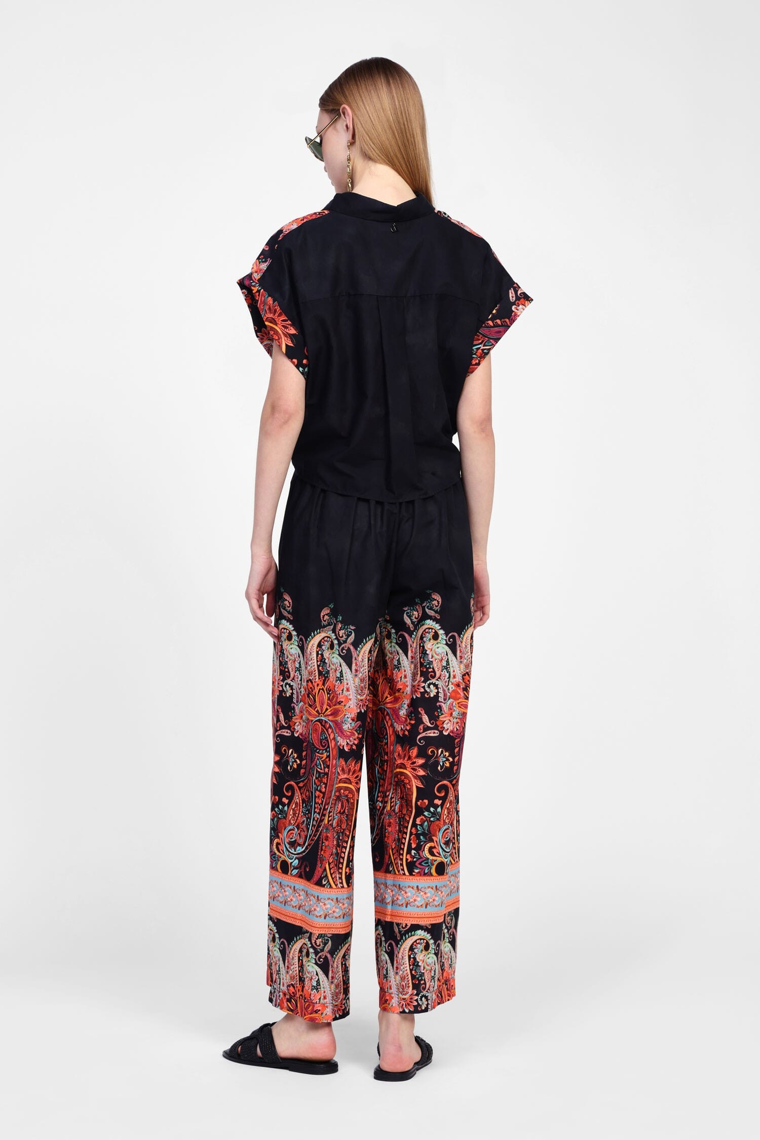 Pantaloni Ampia Stampa Floreale Dixie