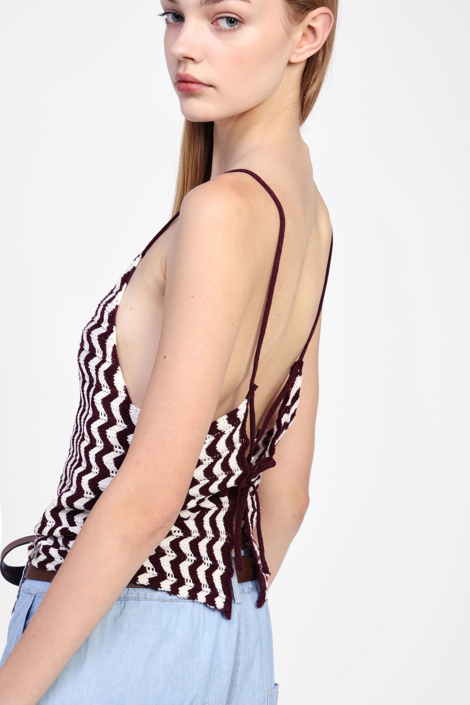 Top Con Stampa Zigzag E Spalline Dixie