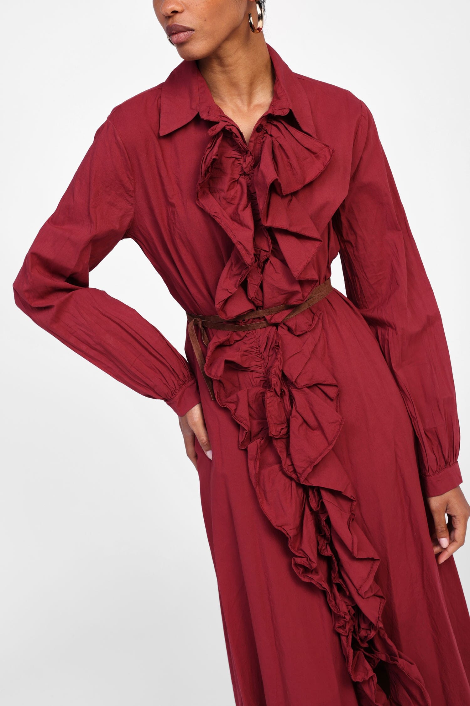 Robe à volants et ceinture fine Dixie