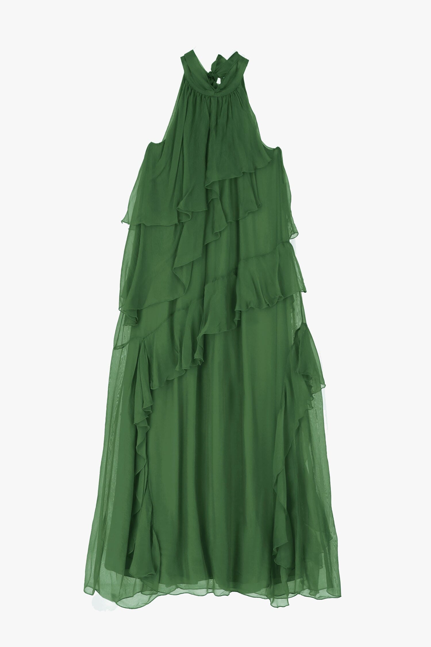 Abito Con Volant E Collo Alto Dixie