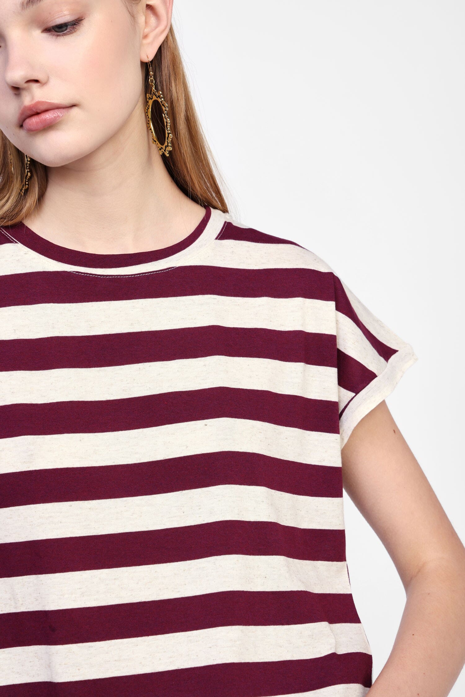 T-Shirt Ampia A Righe Classiche Dixie