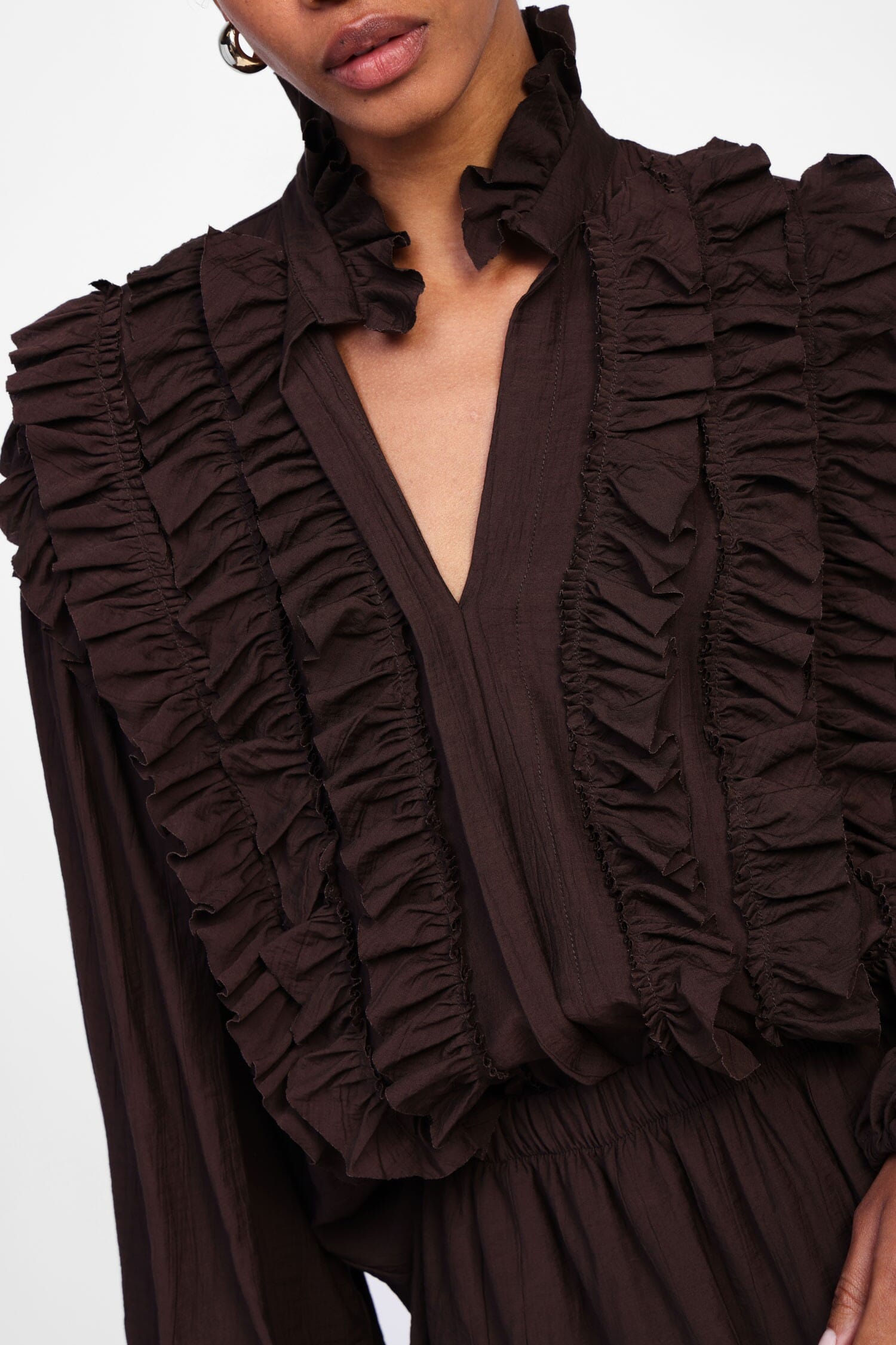 Camicia Con Volant E Maniche Ampie Dixie