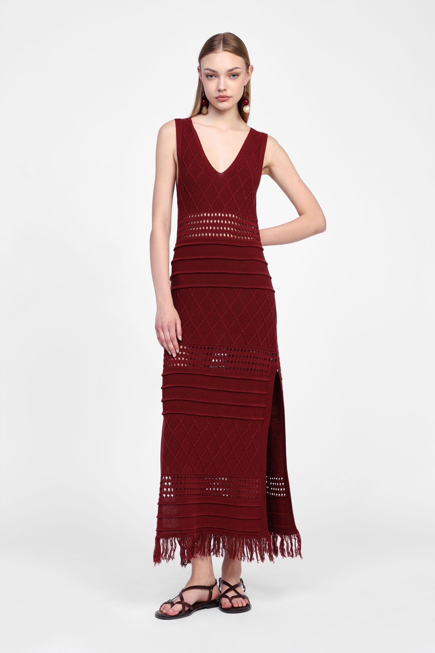 Abito Lungo Con Motivo A Righe Dixie