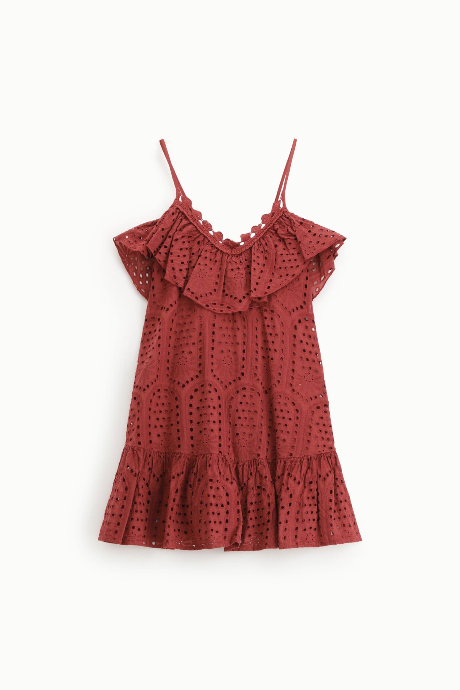 Vestito Corto Con Spalline E Volant Dixie