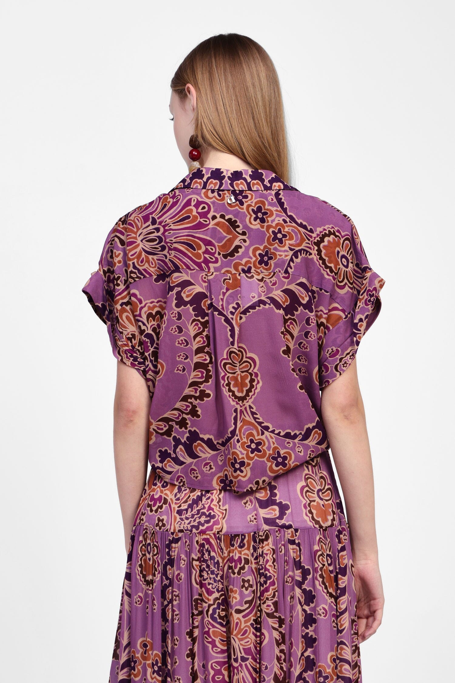 Camicia Con Stampa E Nodo Frontale Dixie