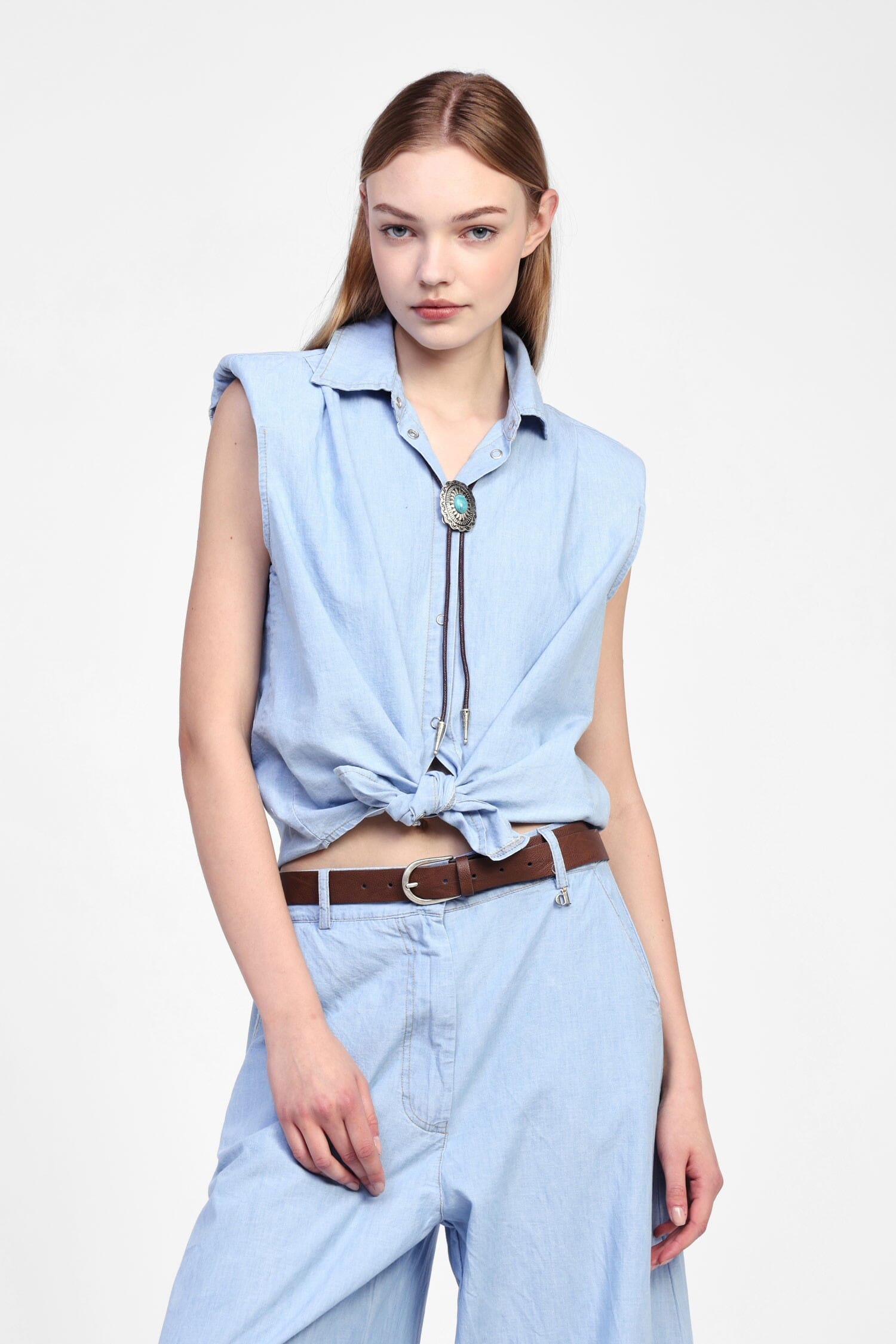 Camicia Senza Maniche Con Colletto Dixie