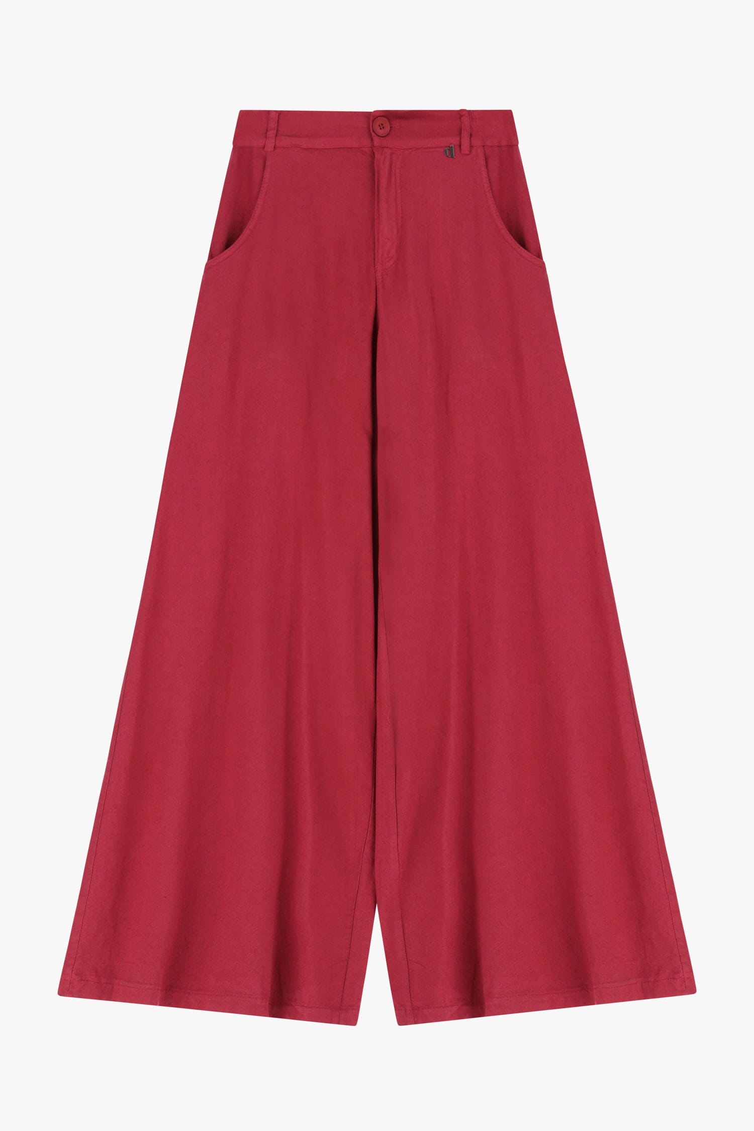 Dixie Wide Leg Trousers With Buttons