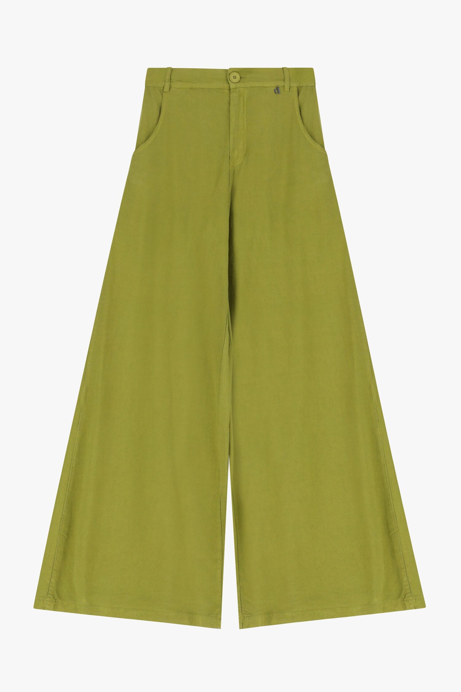 Dixie Wide Leg Trousers With Buttons