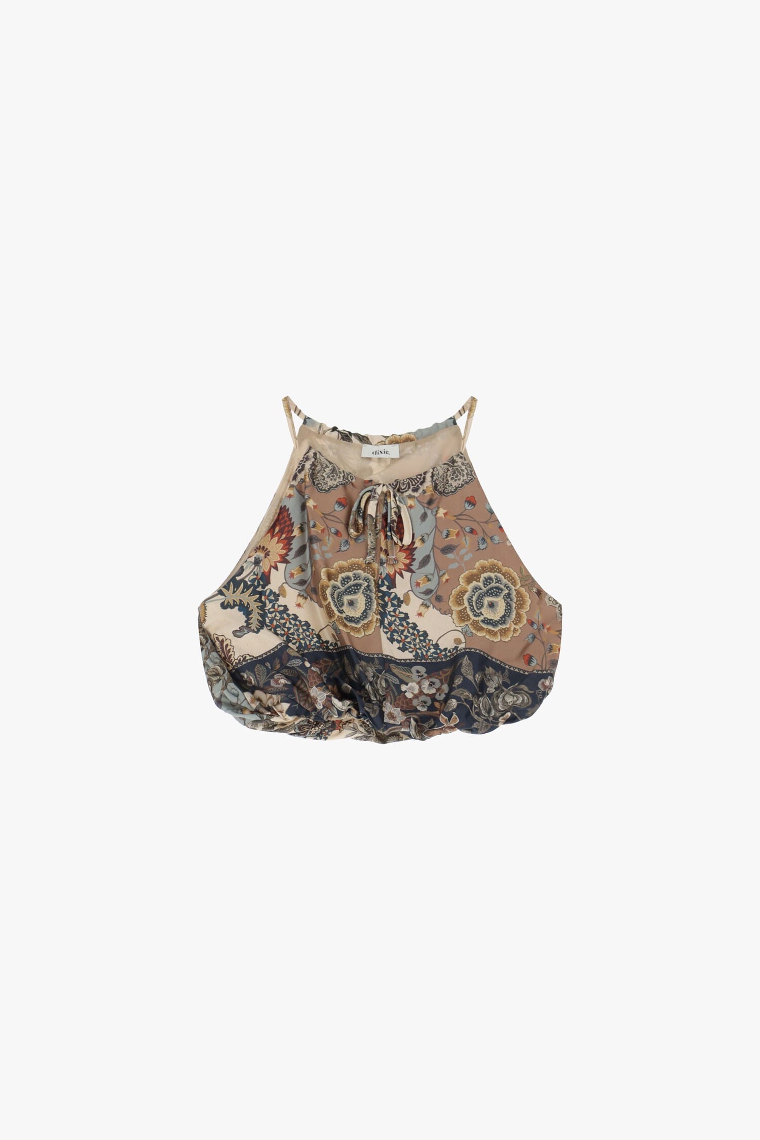 Top With Floral Pattern And Dixie Ties