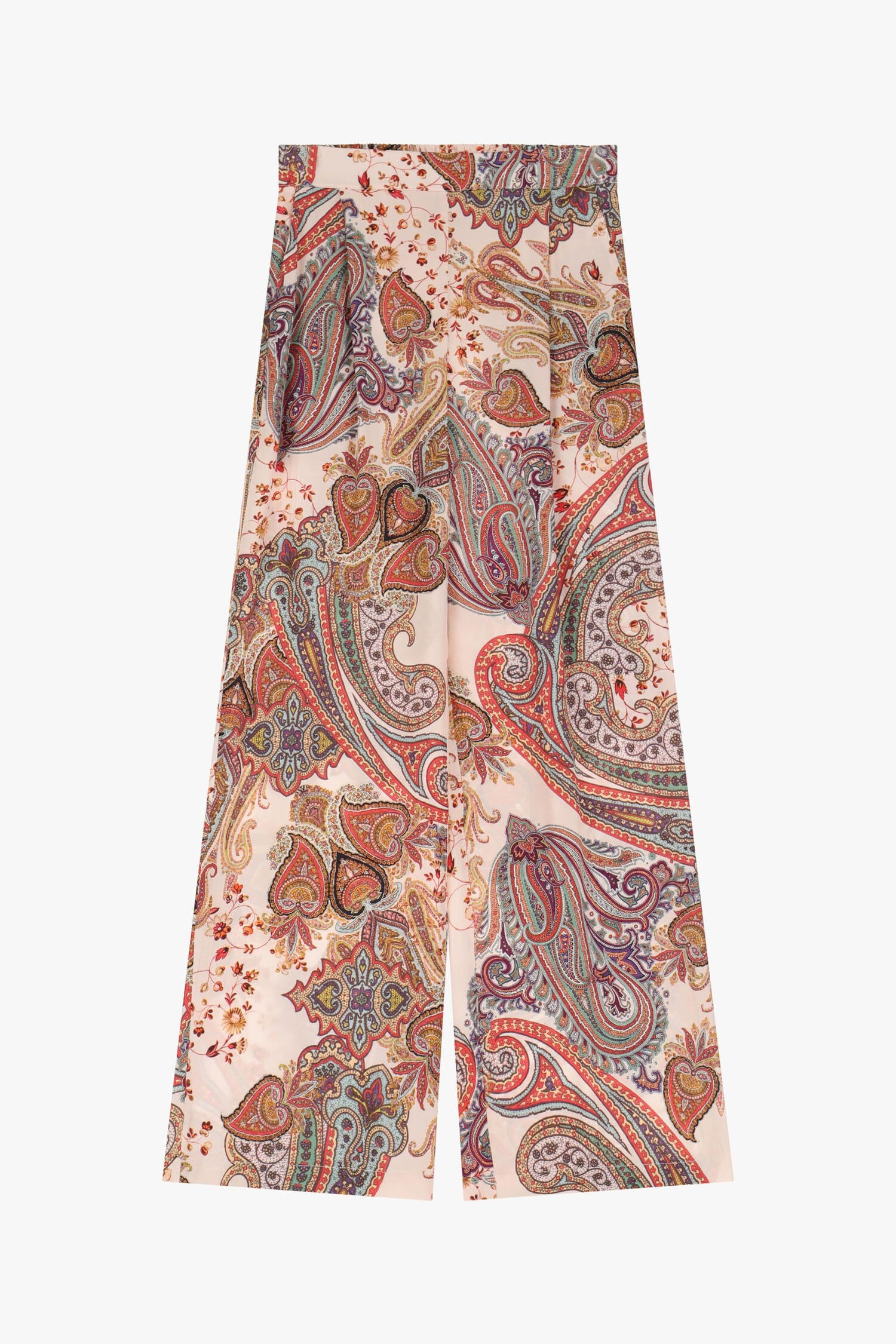 Wide Pants With Dixie Decorative Pattern