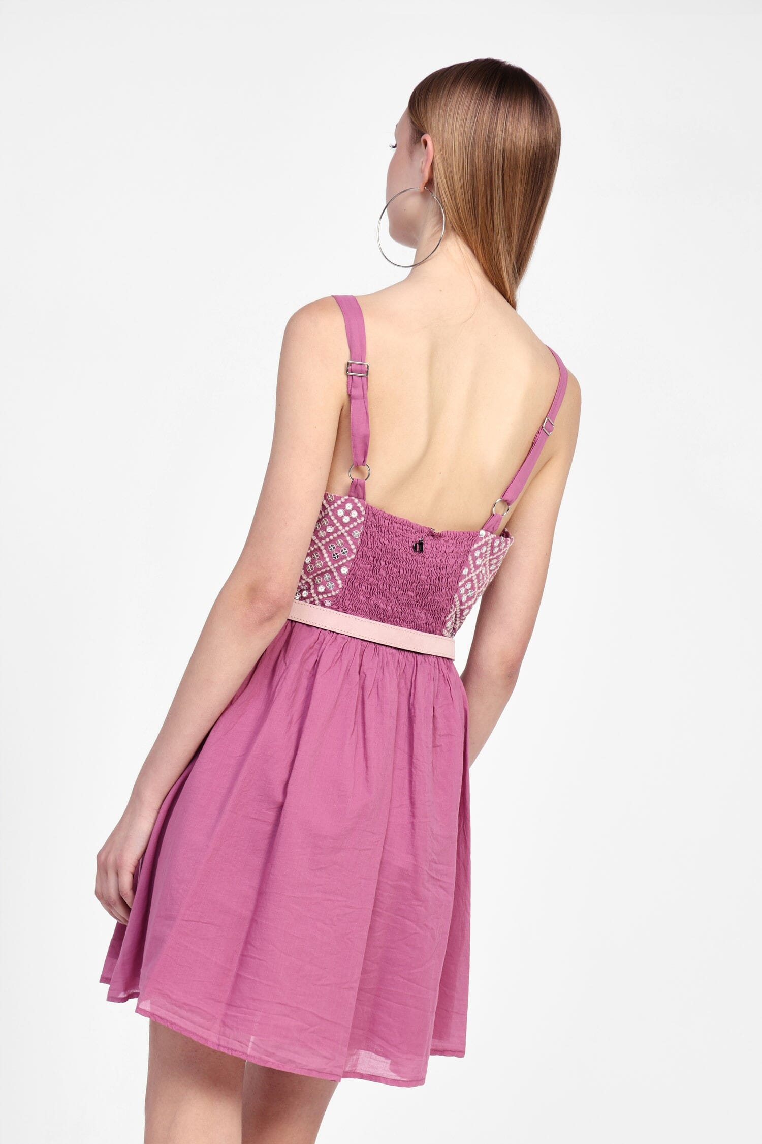 Abito Corto Con Spalline E Stampa Dixie