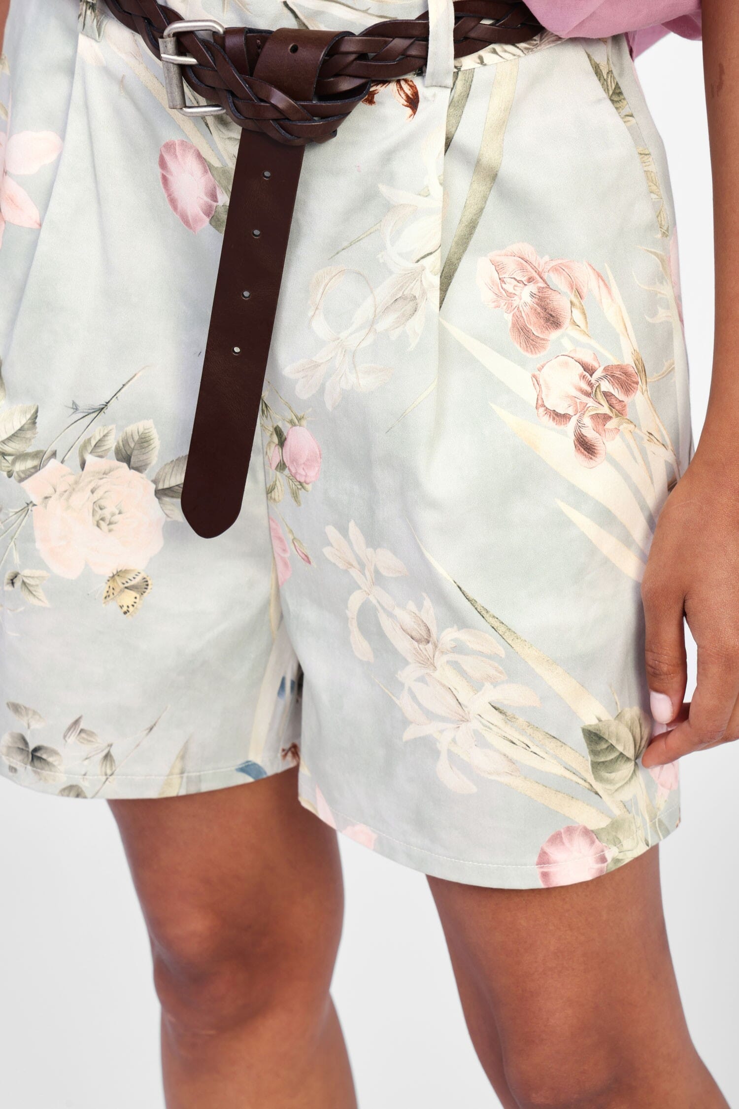 Shorts A Vita Alta Con Cintura Intrecciata Dixie