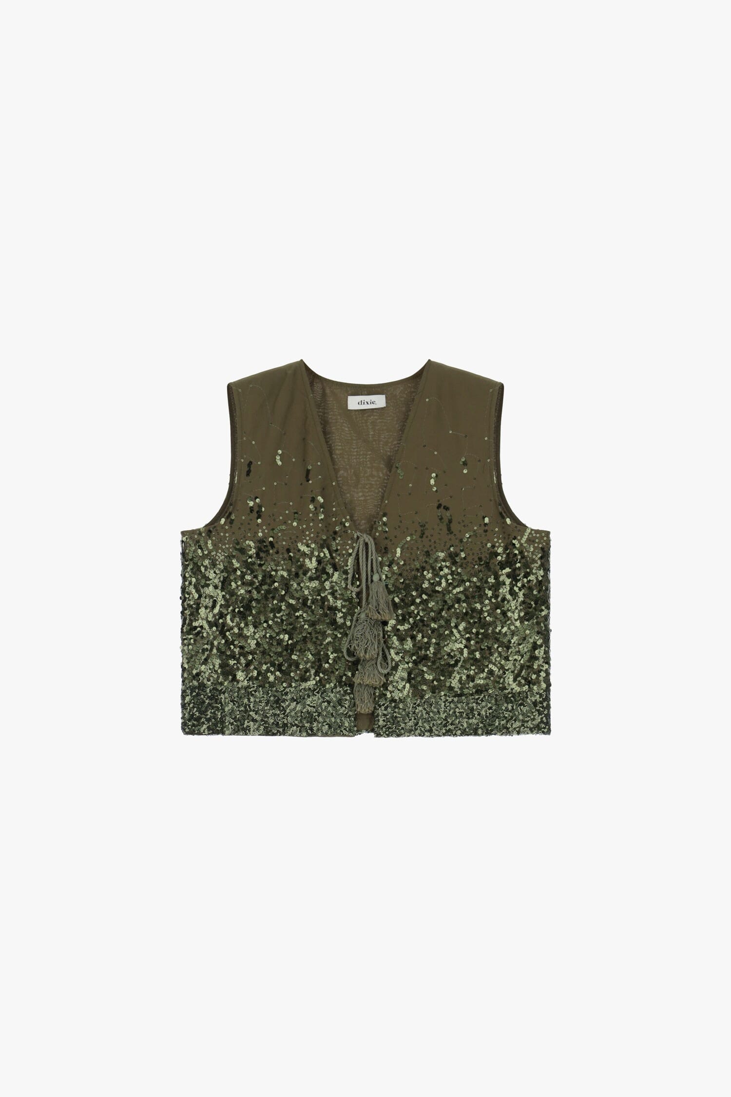 Gilet Con Paillettes E Laccetto Dixie