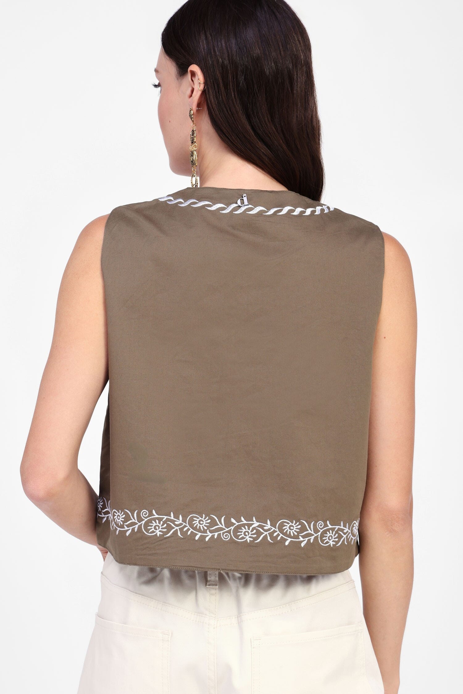 Gilet Con Ricamo Ornamentale Dixie