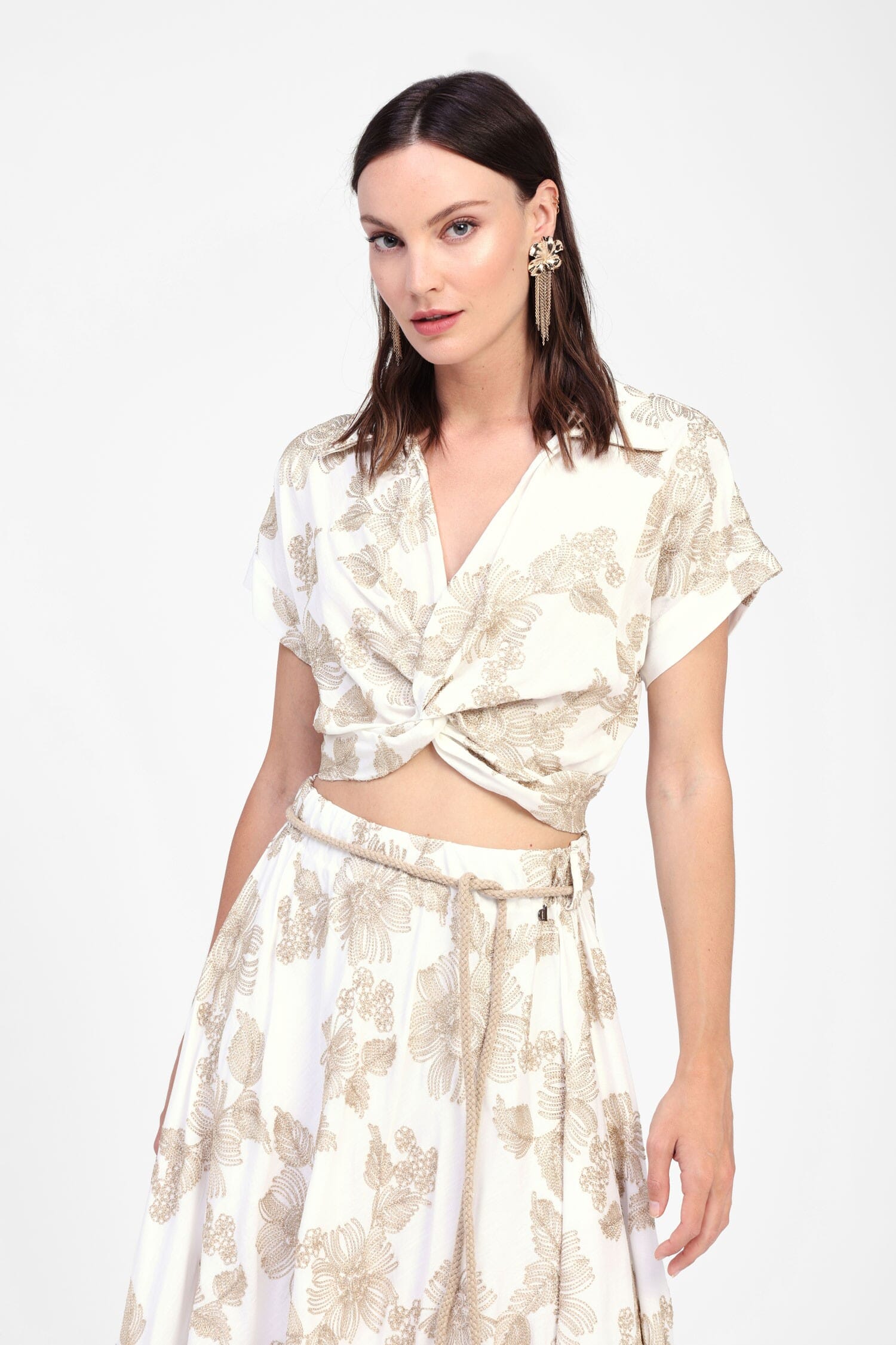 Camicetta A Maniche Corte Con Motivo Dixie