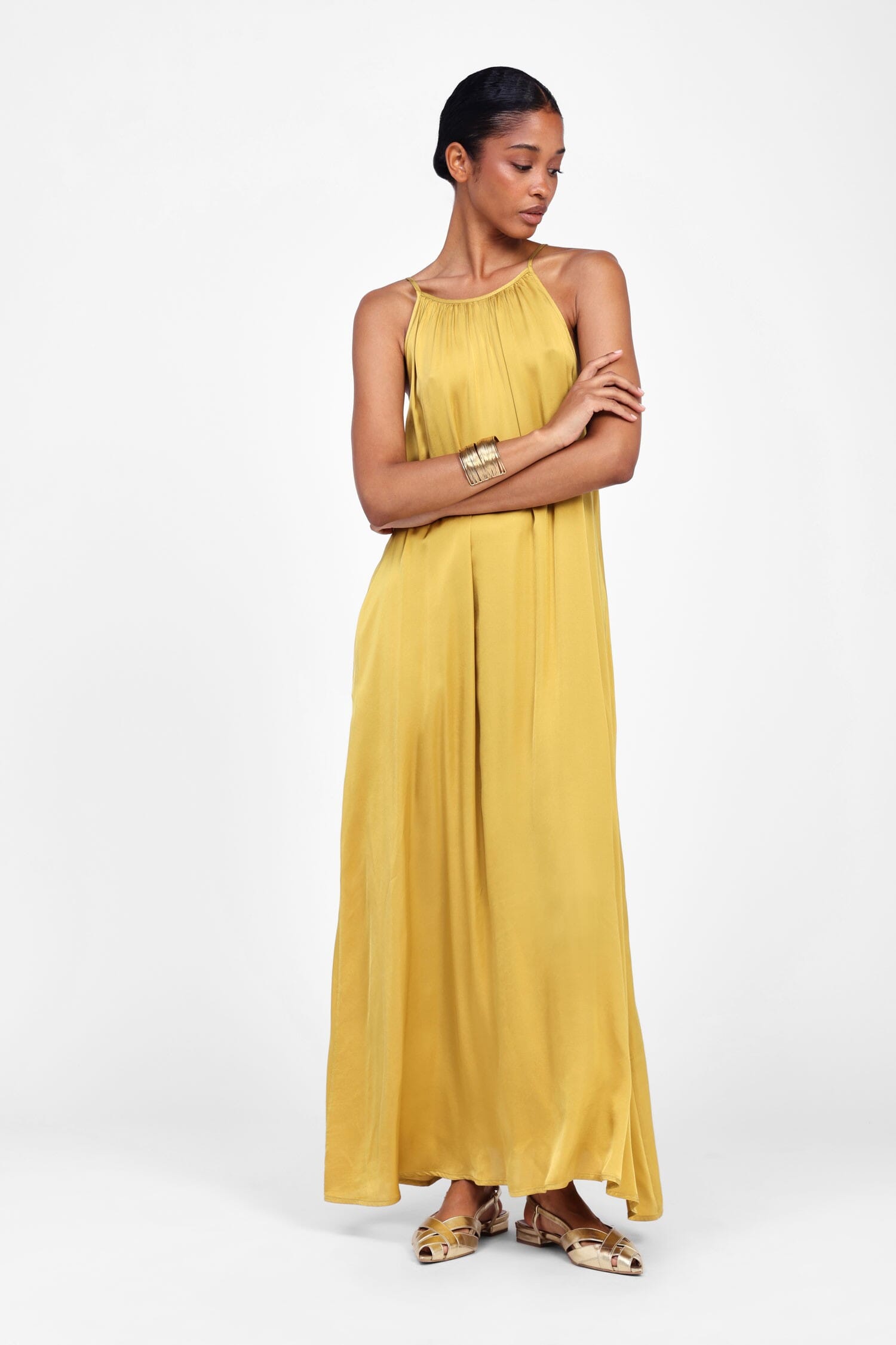 Vestito Lungo Con Spalline Sottili Dixie