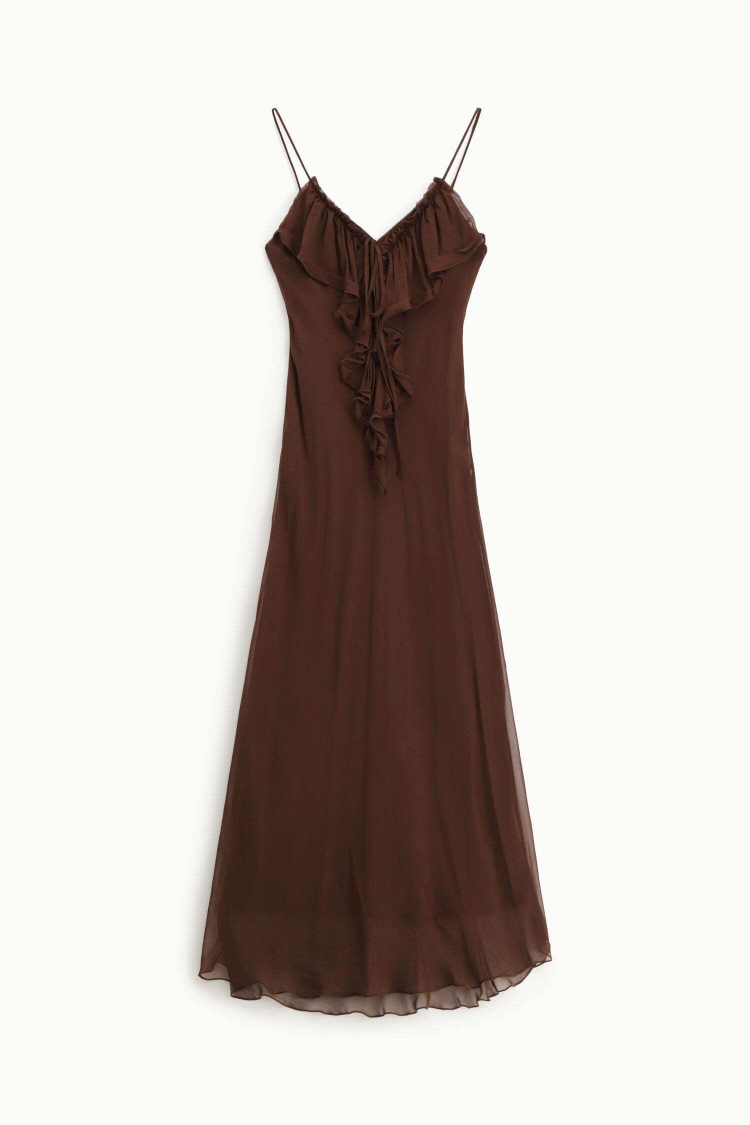 Abito Con Spalline Sottile E Balze Dixie