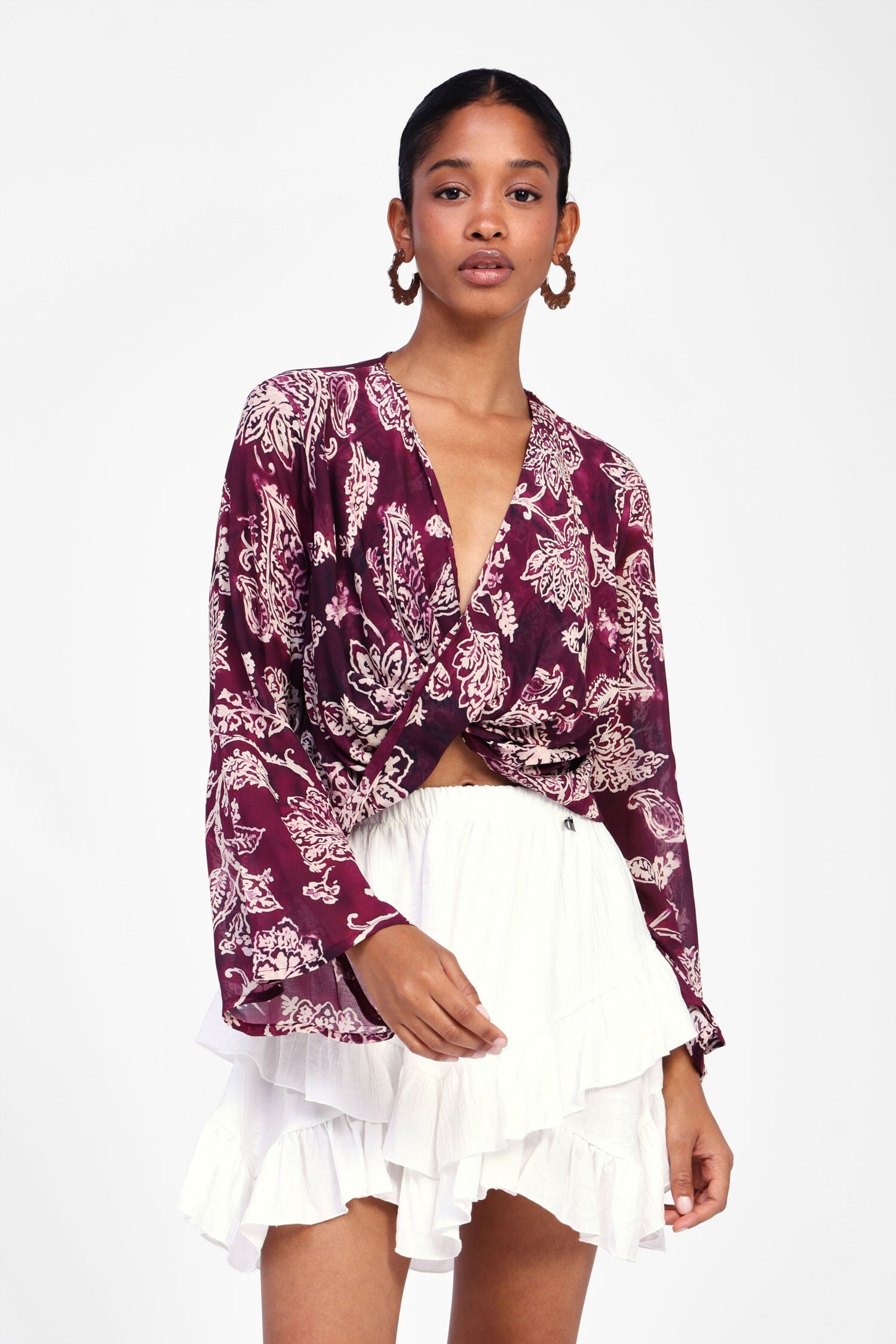 Top A Maniche Larghe Con Motivo Dixie