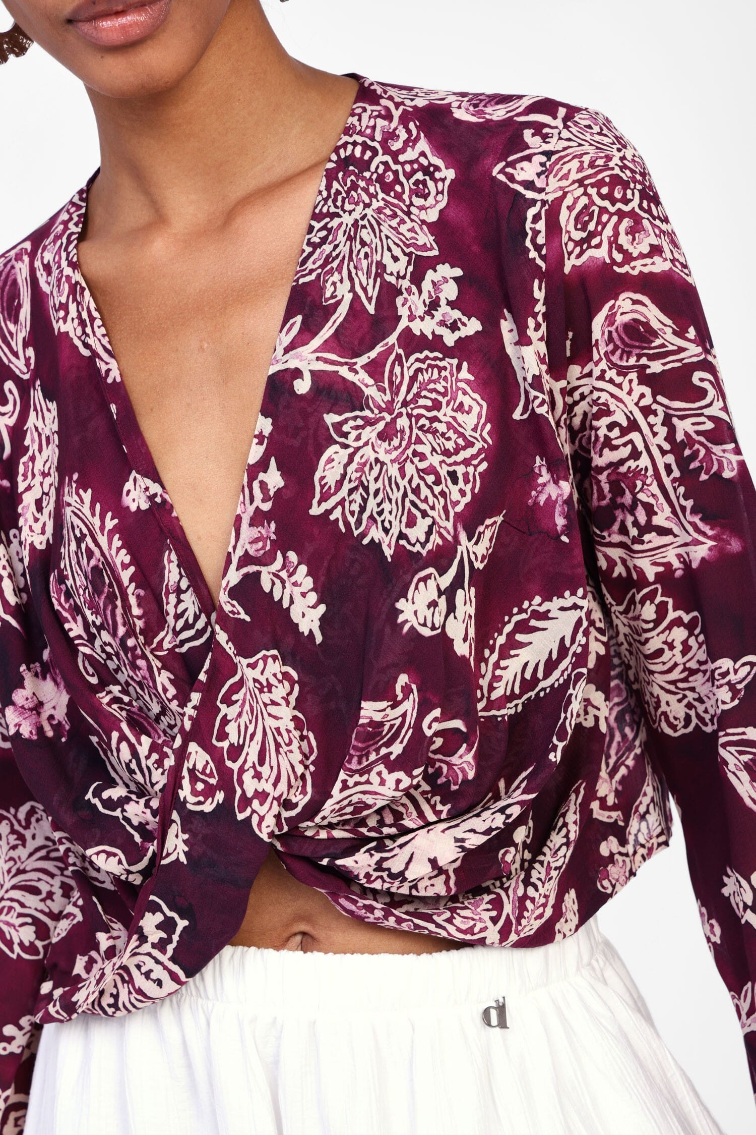 Top A Maniche Larghe Con Motivo Dixie