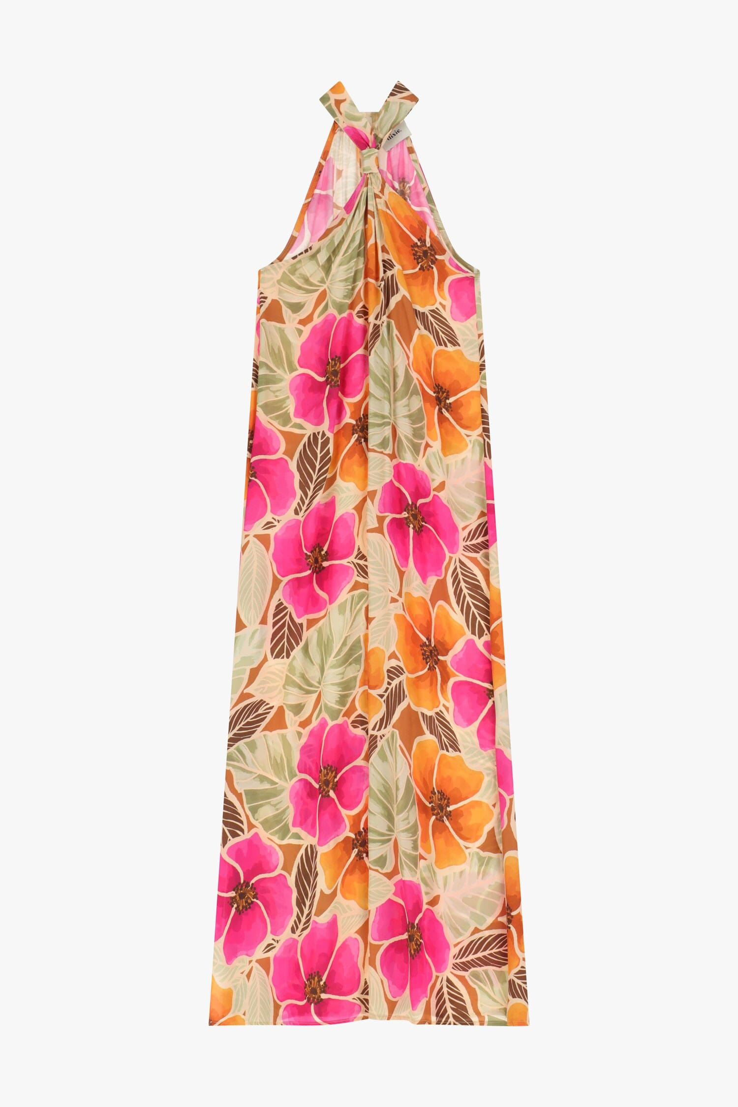 Abito Lungo Con Stampa Floreale Accattivante Dixie