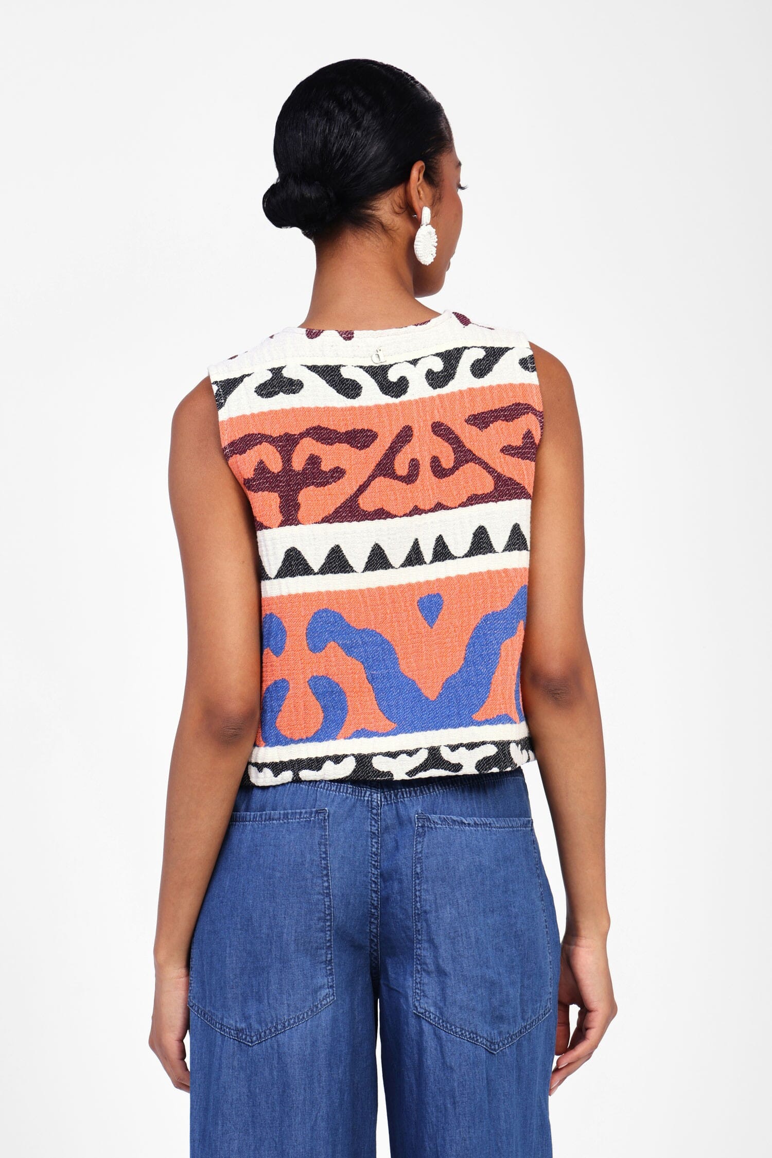 Vivid Abstract Pattern Vest Dixie
