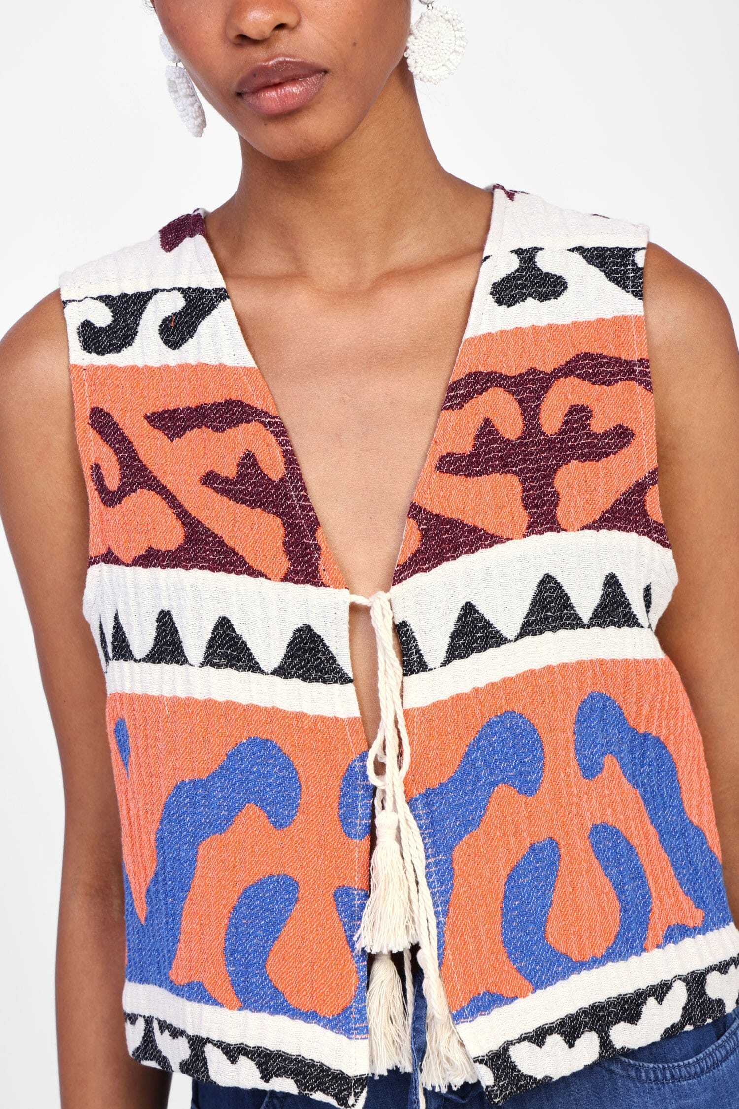Vivid Abstract Pattern Vest Dixie