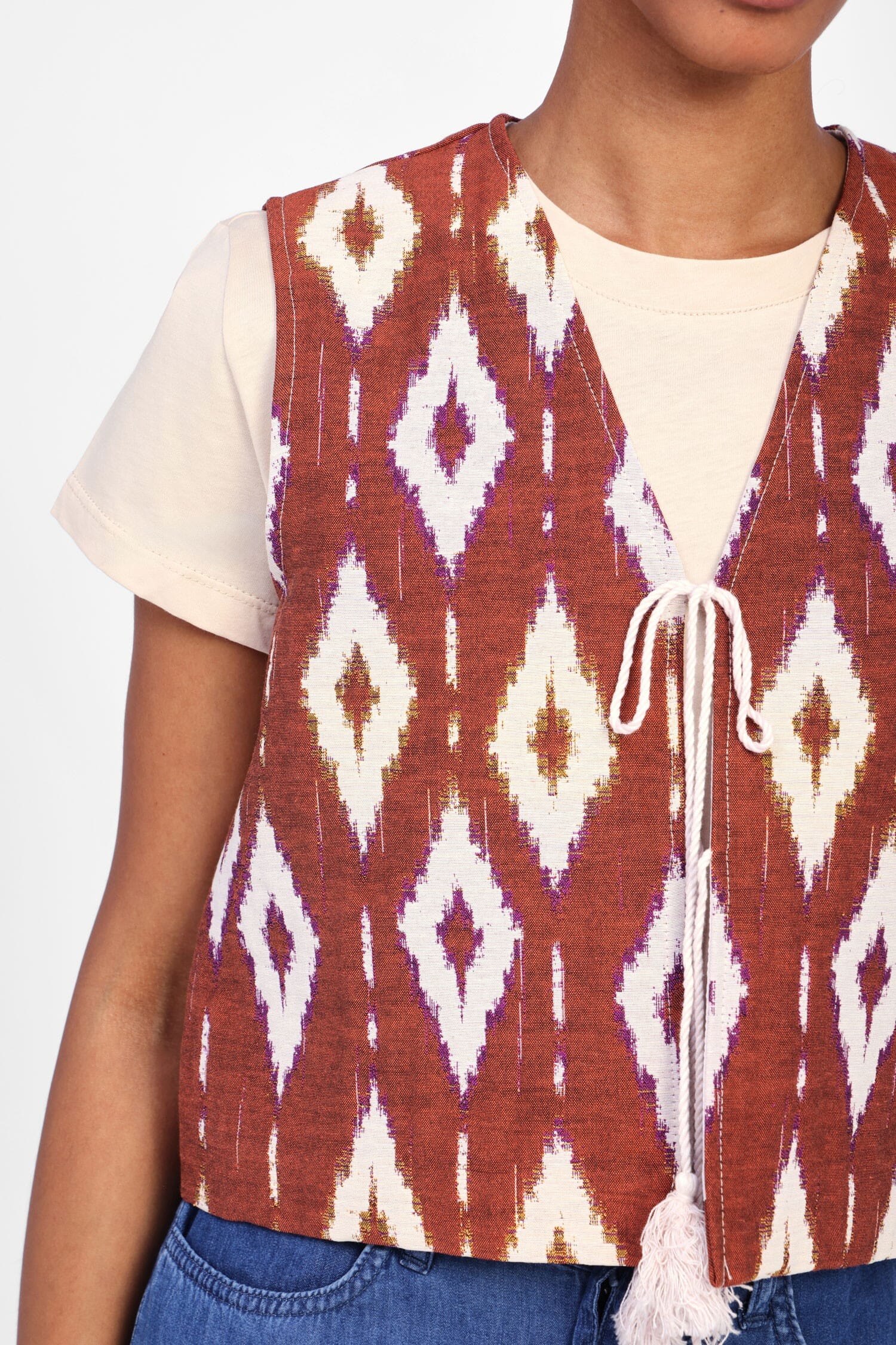 Gilet Con Motivo Geometrico Dixie