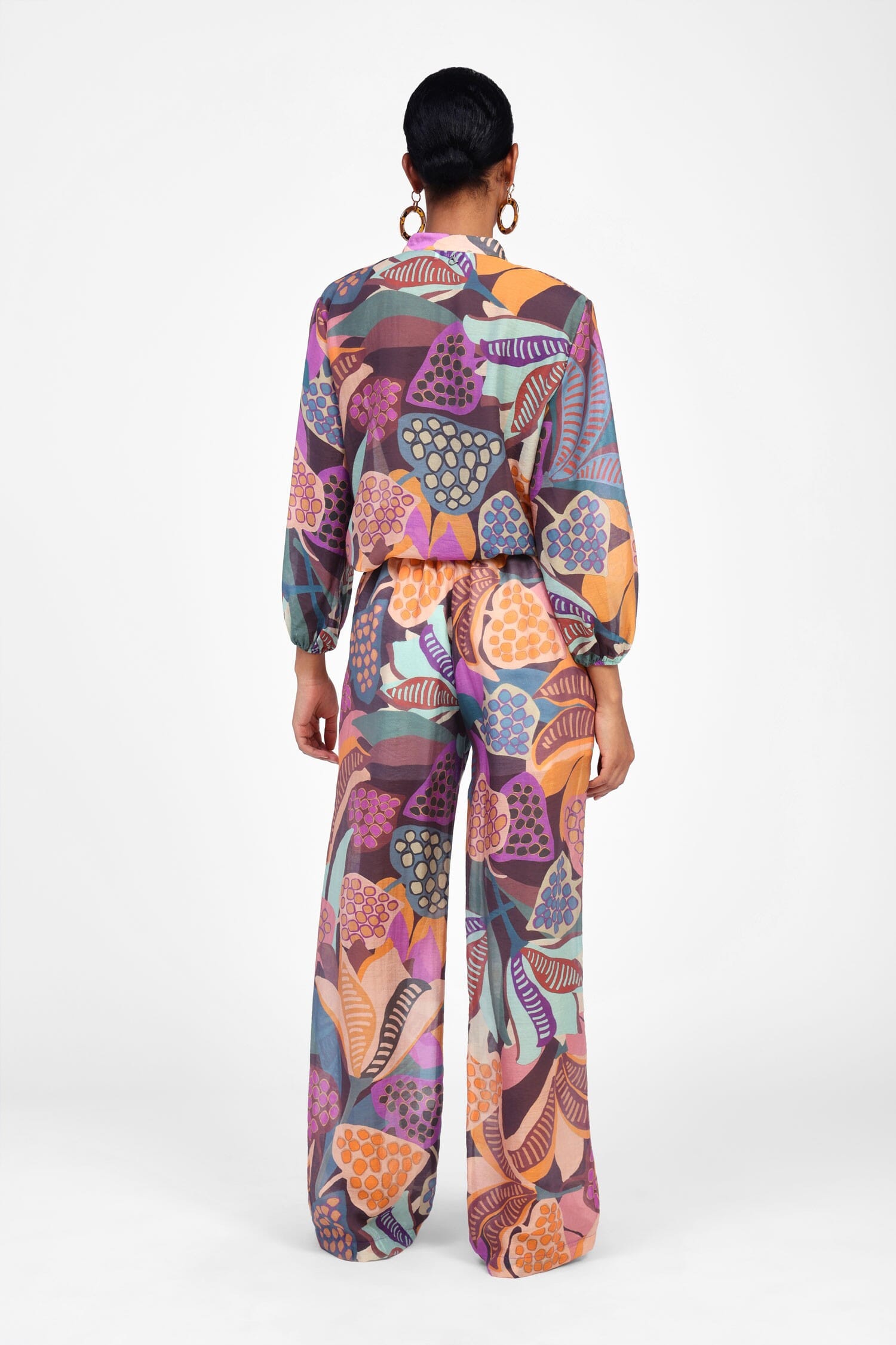 Pantaloni Ampi Con Motivo Floreale Dixie