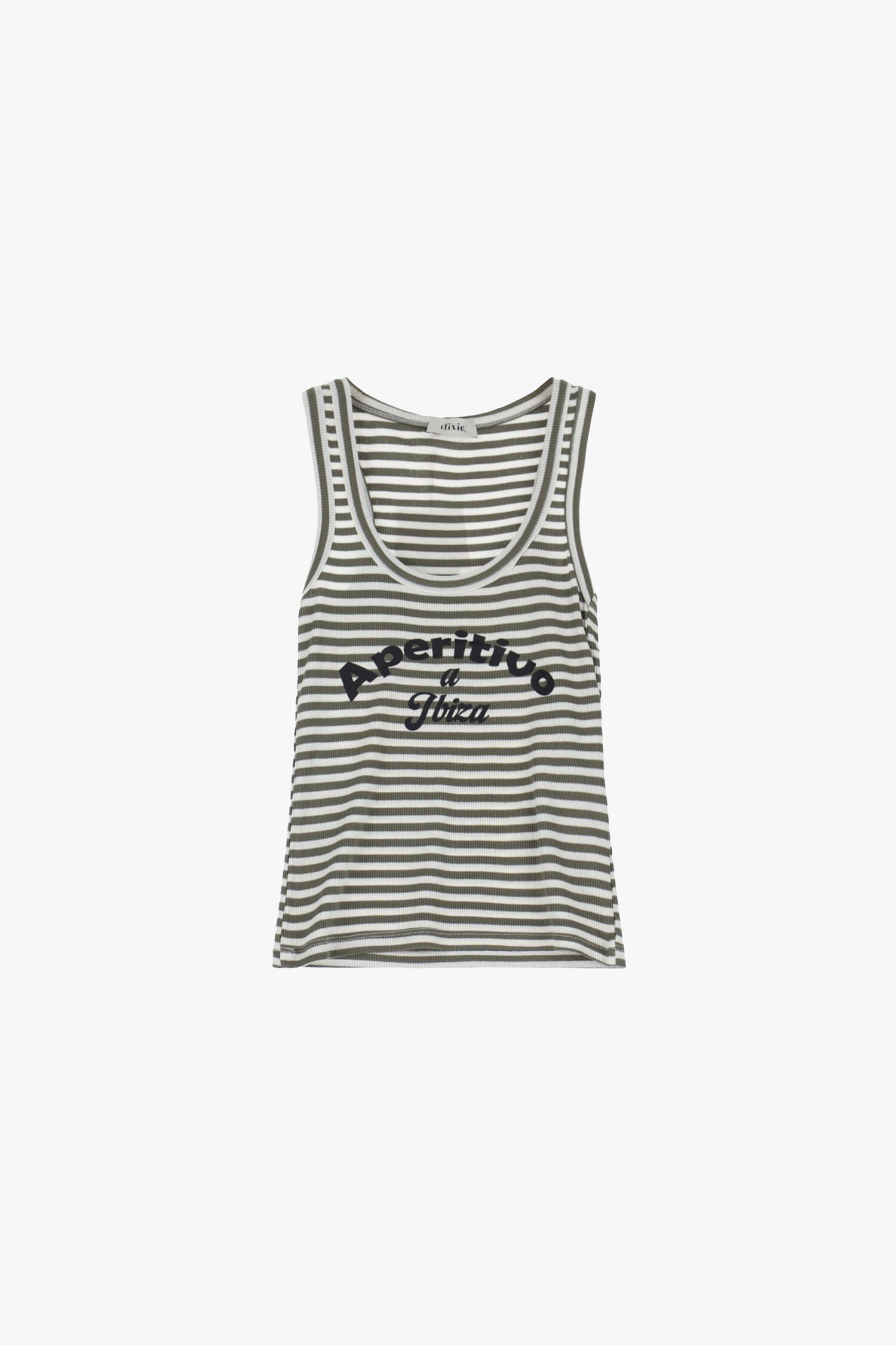 Dixie Round Neck Striped Tank Top