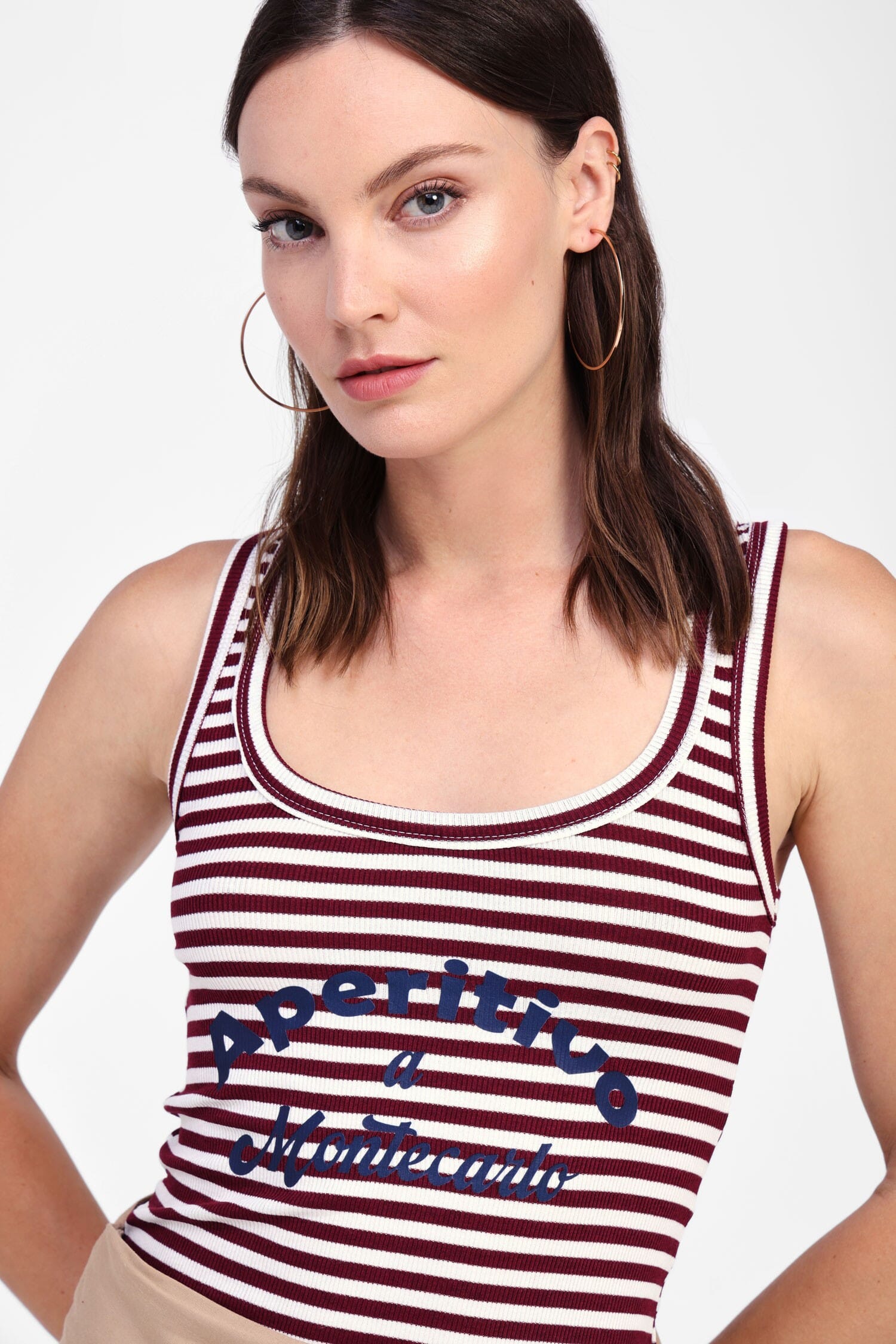 Top A Righe Con Scritta Dixie