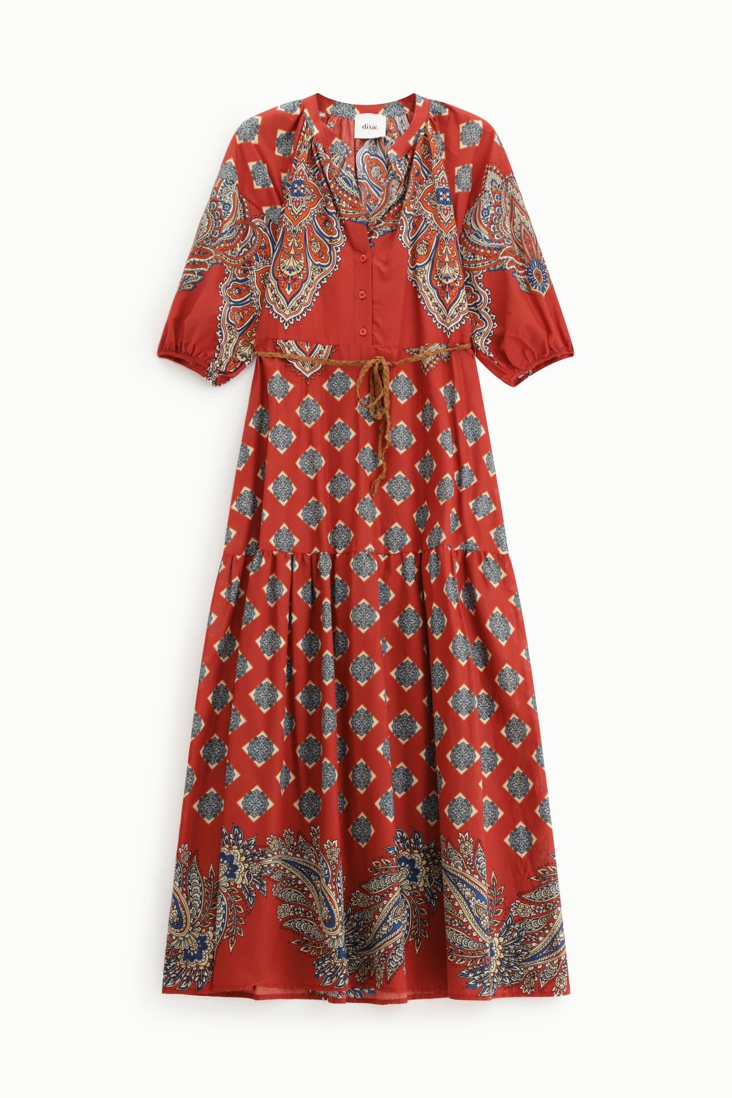 Abito Con Stampa Paisley E Cintura Dixie