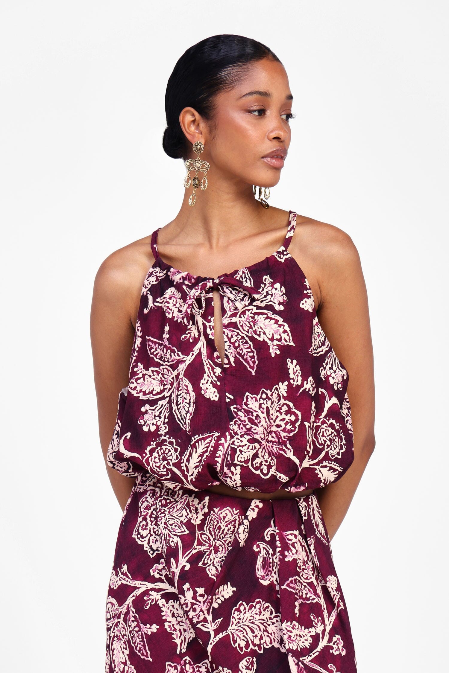 Top Con Spalline E Stampa Floreale Dixie