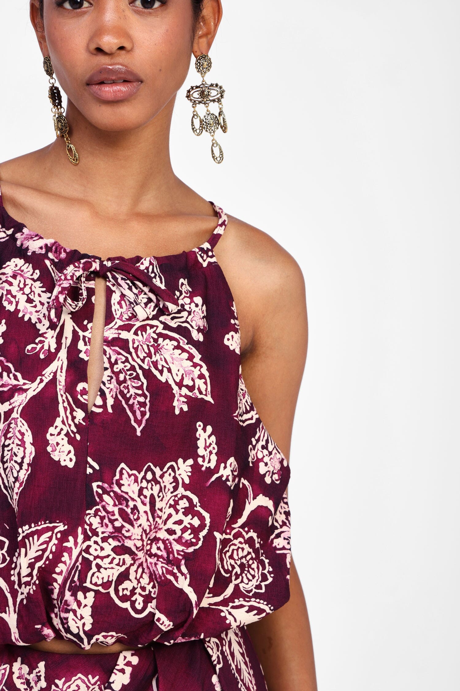 Top Con Spalline E Stampa Floreale Dixie