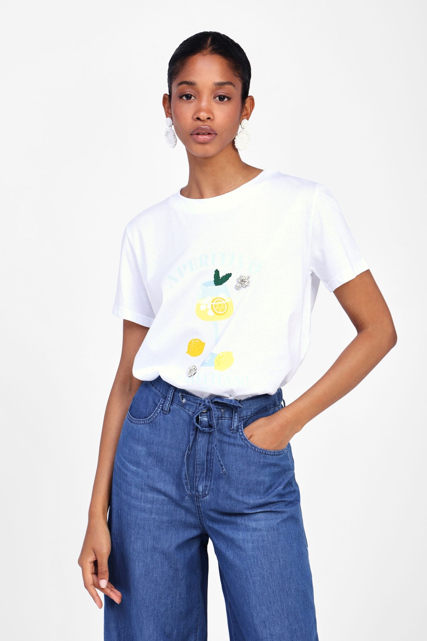 T-Shirt Con Stampa E Maniche Corte Dixie