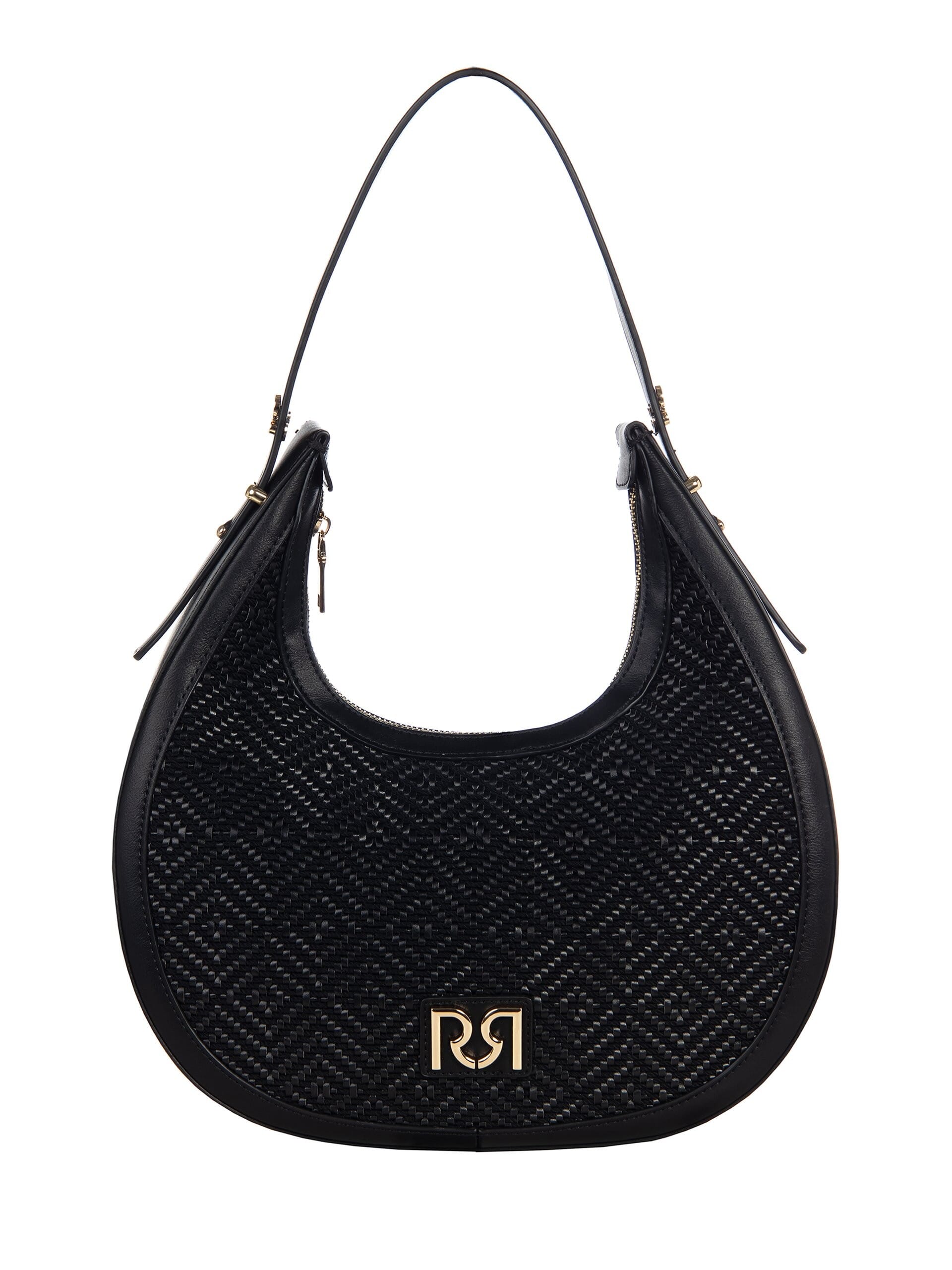 Borsa Da Spalla In Tessuto Intrecciato A Rombi Con Tracolla Rimovibile Rinascimento