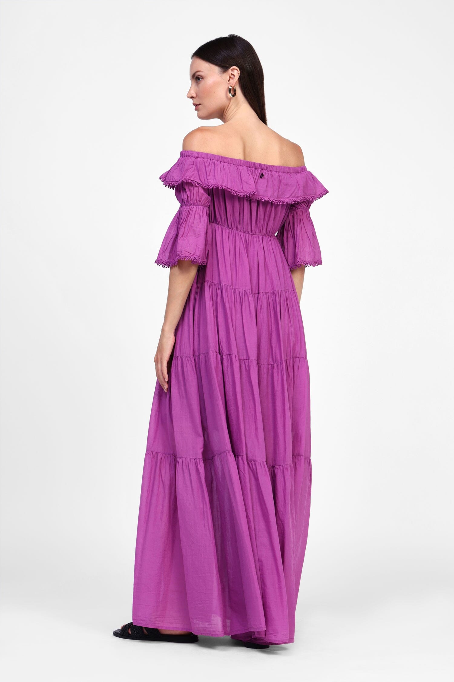 Abito Con Spalle Scoperte E Balze Dixie