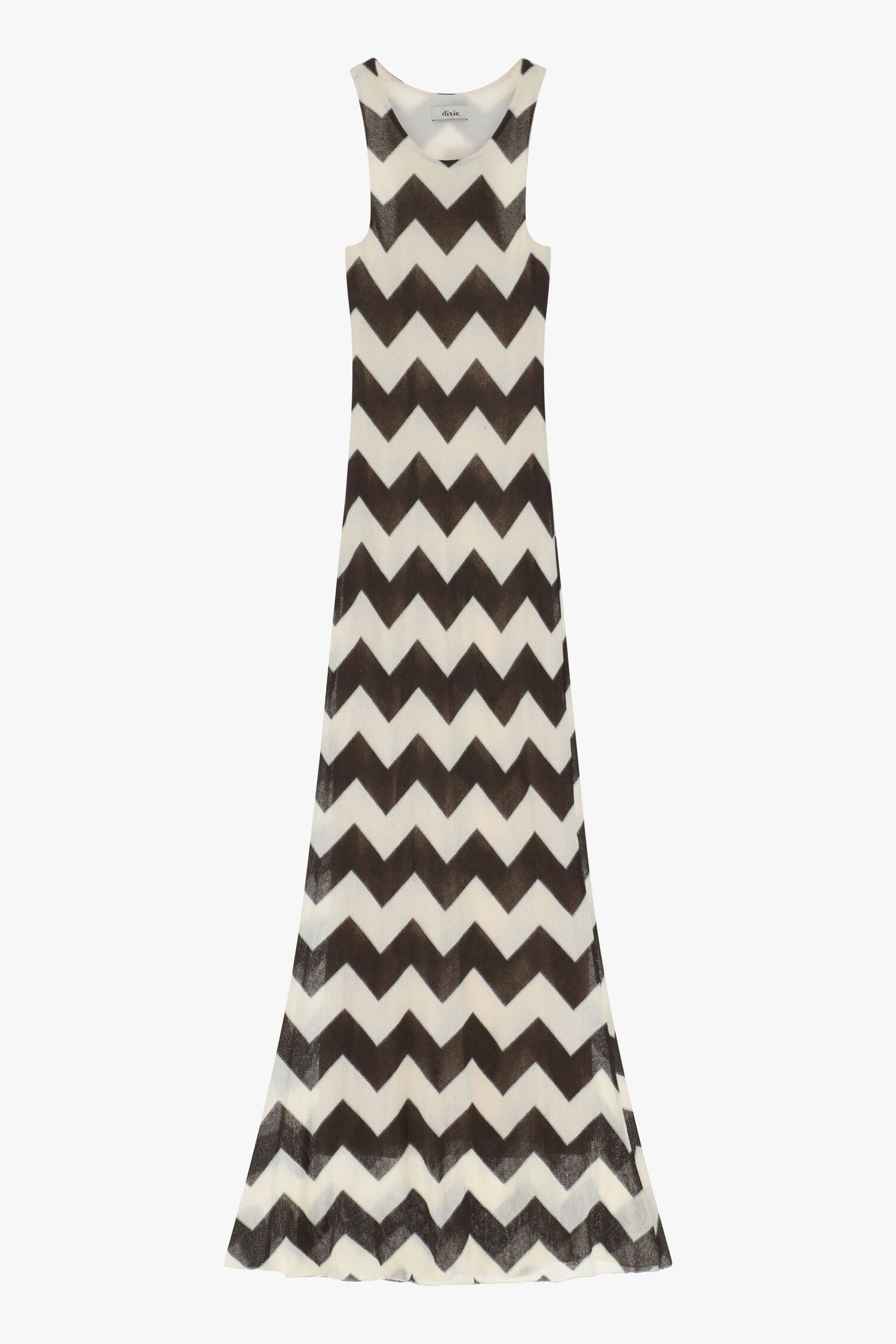 Abito Lungo Con Motivo Zigzag Accattivante Dixie