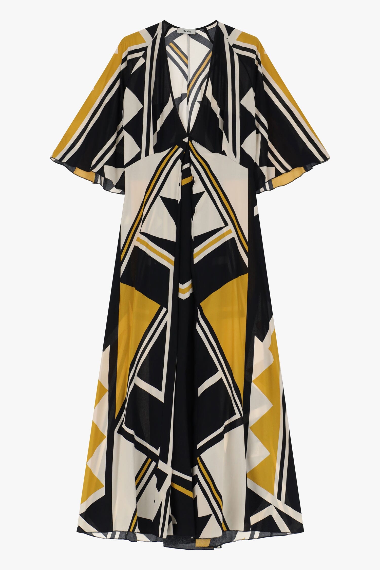 Abito Lungo Con Motivo Geometrico Accattivante Dixie