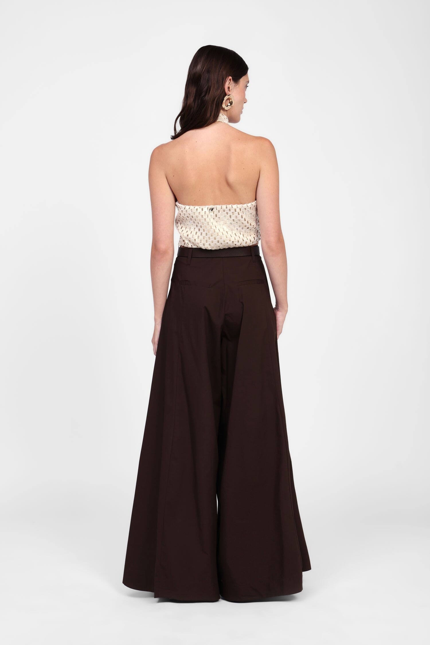 Pantaloni A Gamba Ampia Con Cintura Dixie