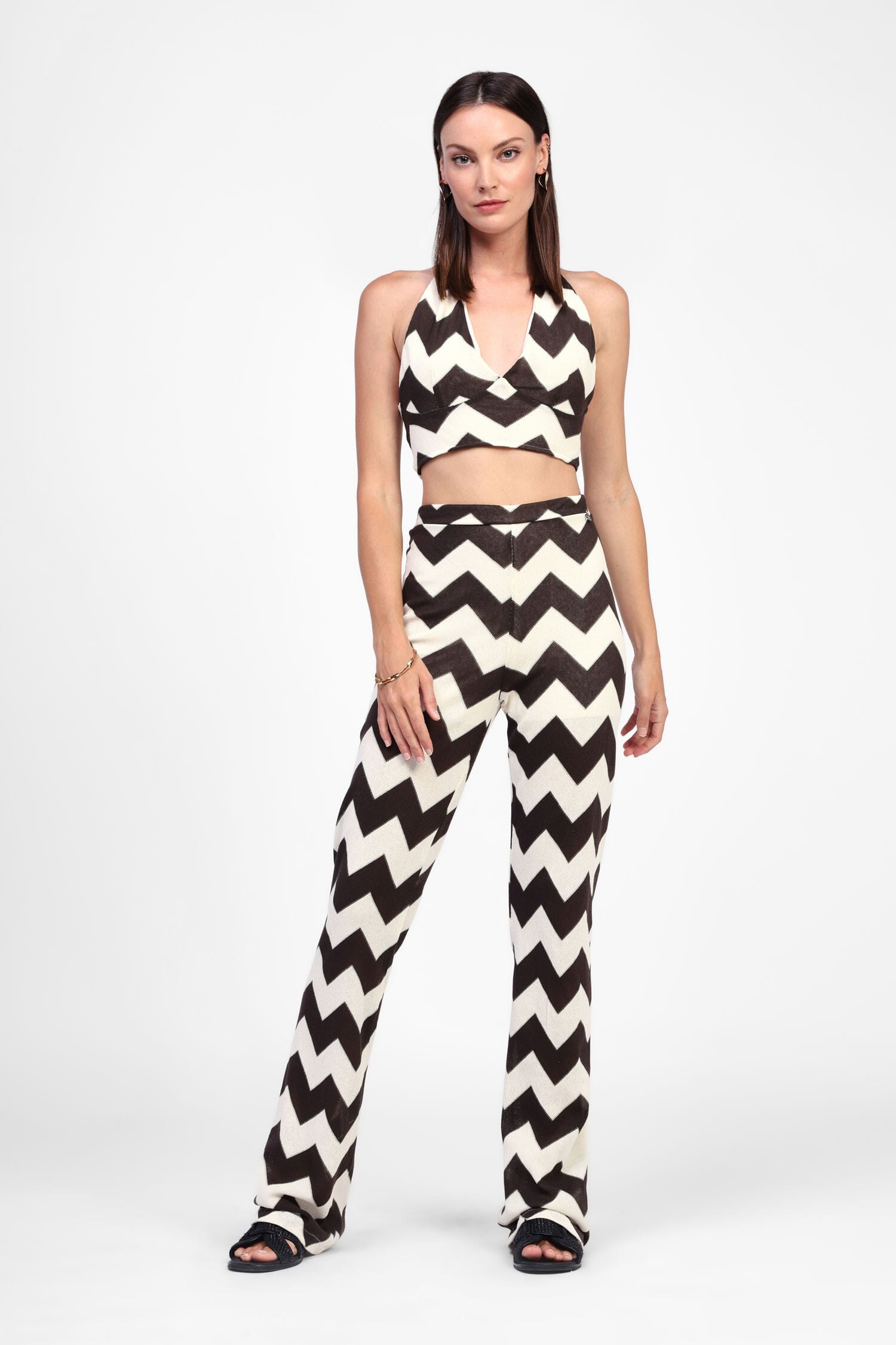 Pantaloni Ampi A Zigzag Dixie