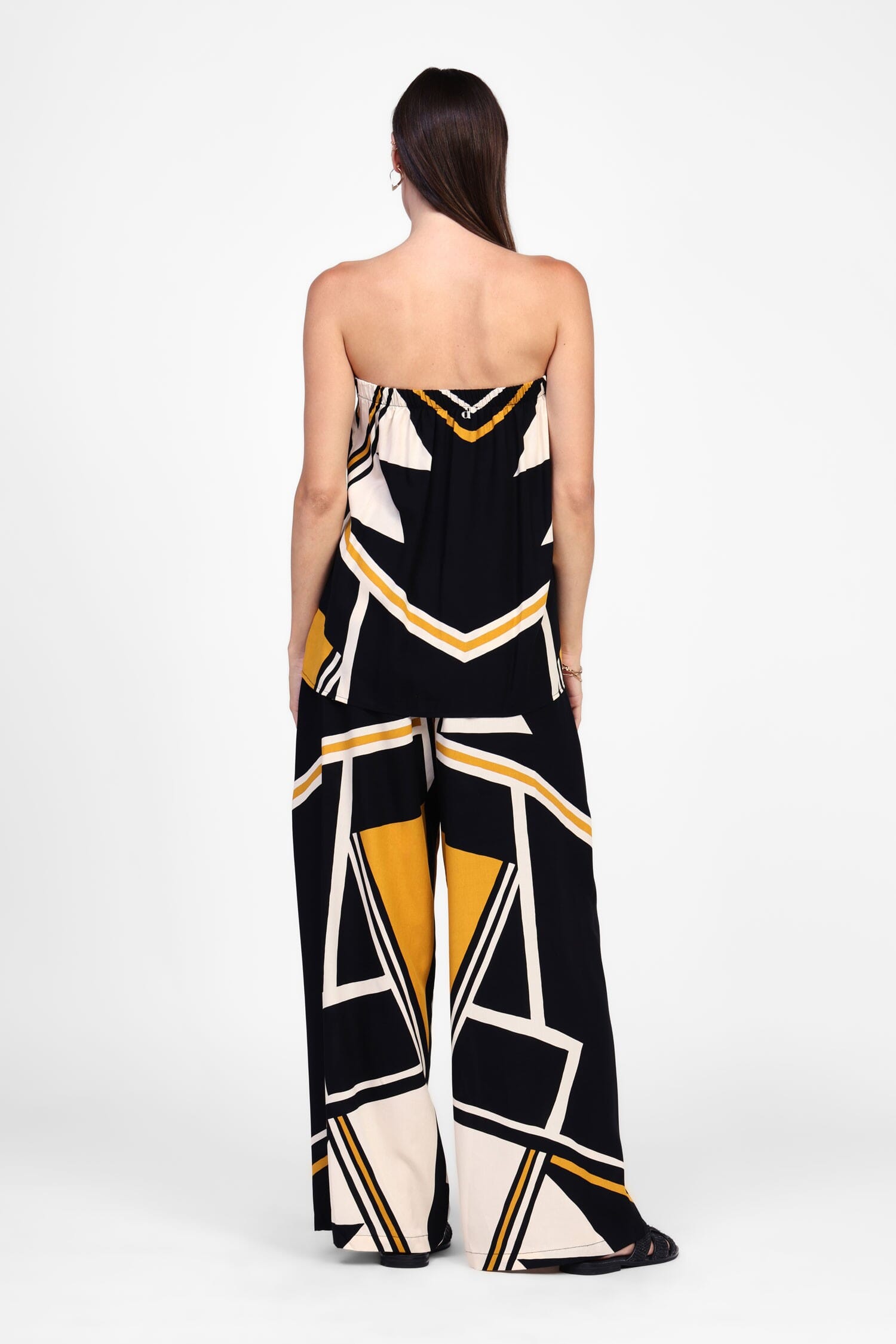 Pantaloni Palazzo Con Motivi Grafici Dixie